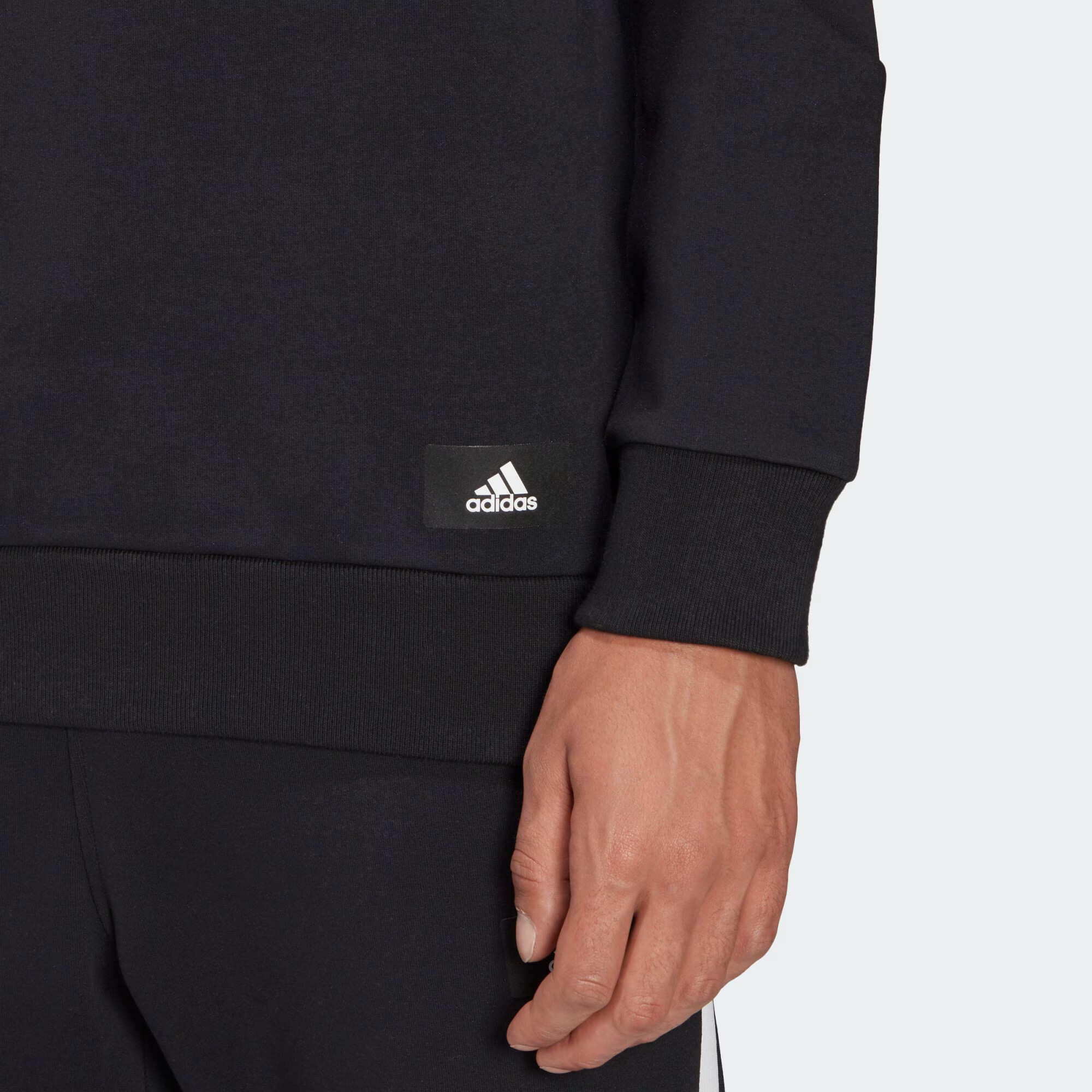 ADIDAS SPORTSWEAR Športna majica črna / bela - Pepit.si