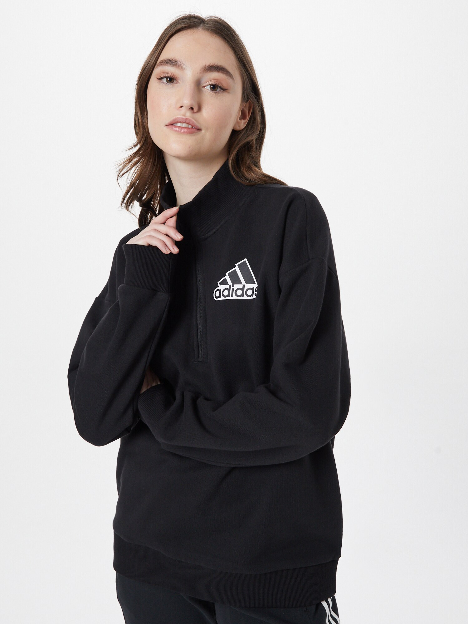 ADIDAS SPORTSWEAR Športna majica črna / bela - Pepit.si