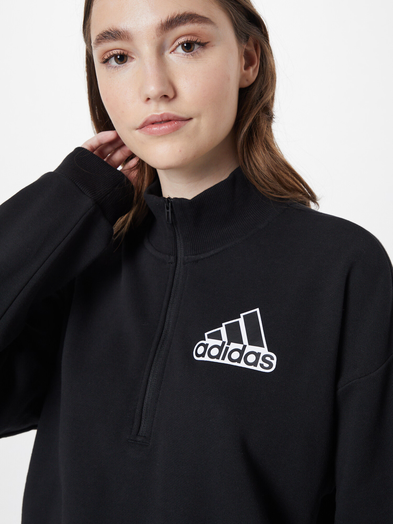 ADIDAS SPORTSWEAR Športna majica črna / bela - Pepit.si