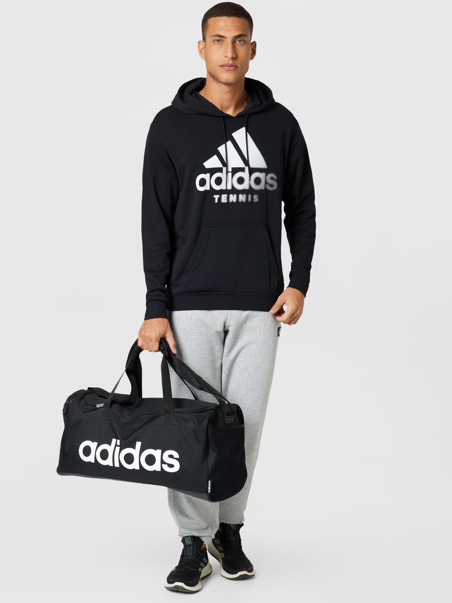 ADIDAS PERFORMANCE Športna majica črna / bela - Pepit.si