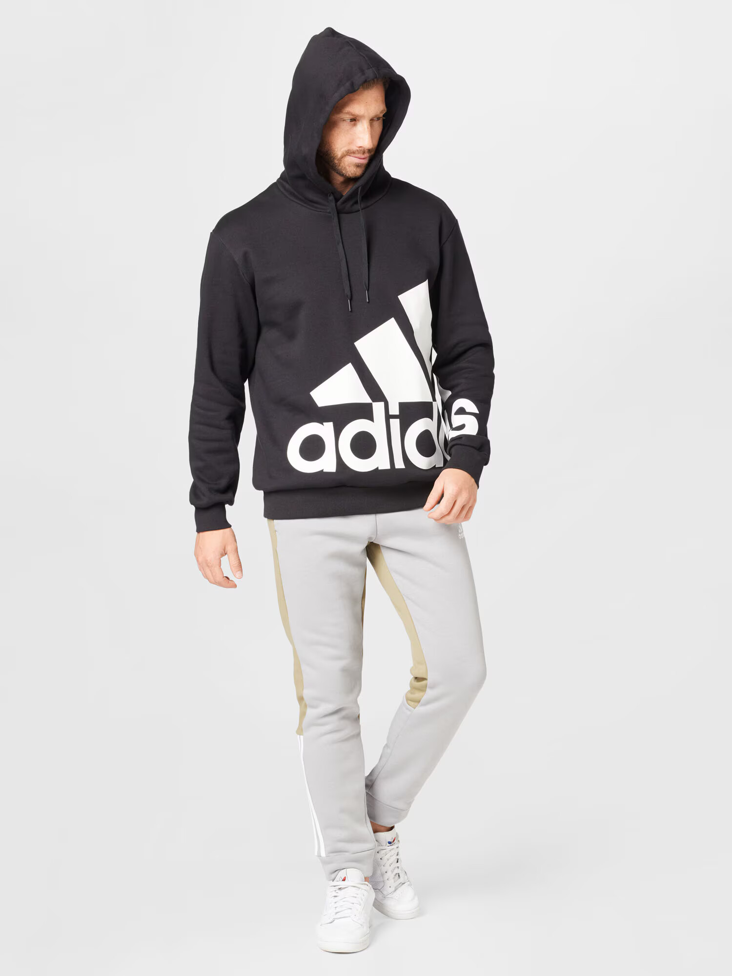 ADIDAS SPORTSWEAR Športna majica črna / bela - Pepit.si