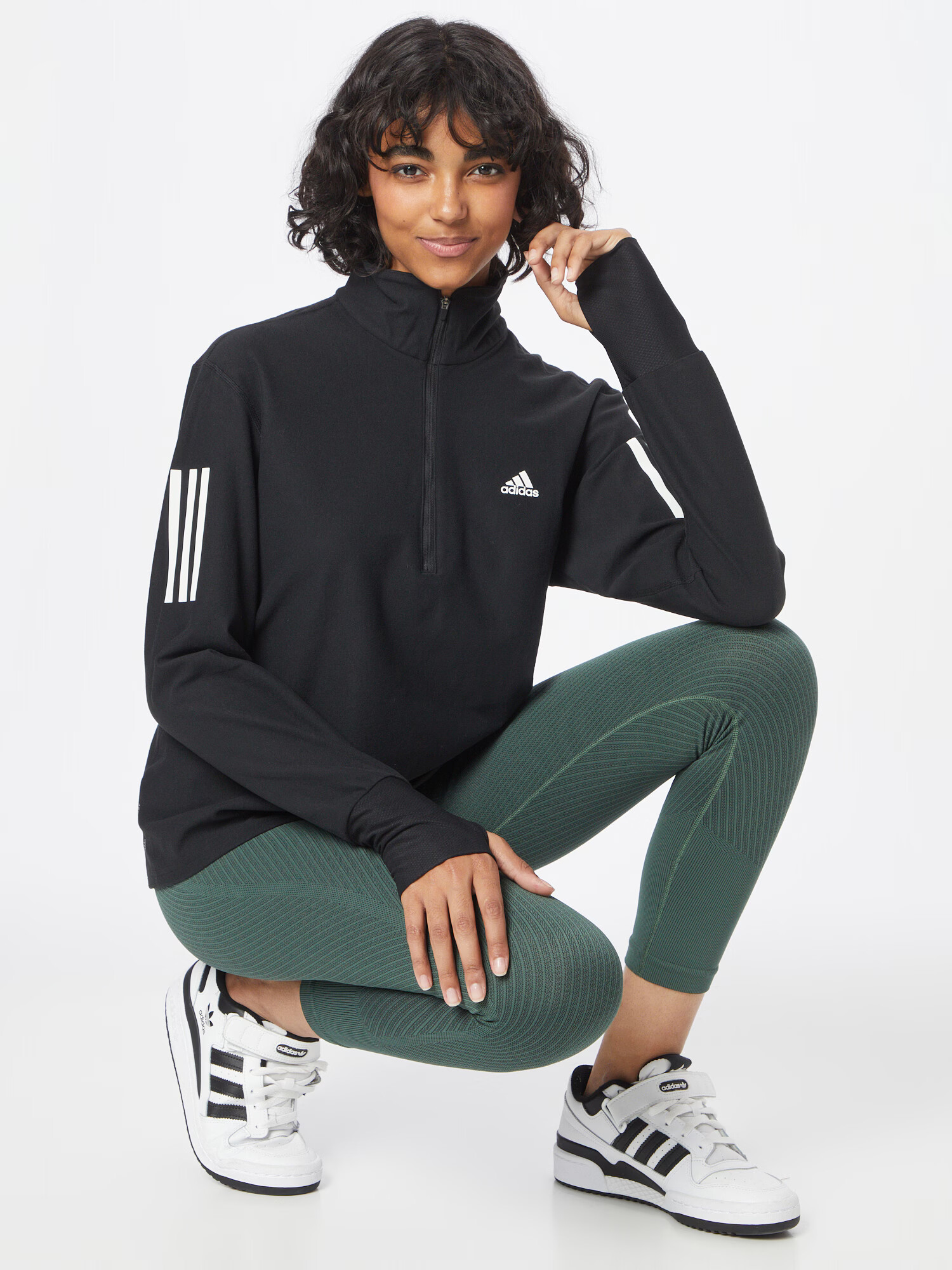 ADIDAS SPORTSWEAR Športna majica črna / bela - Pepit.si