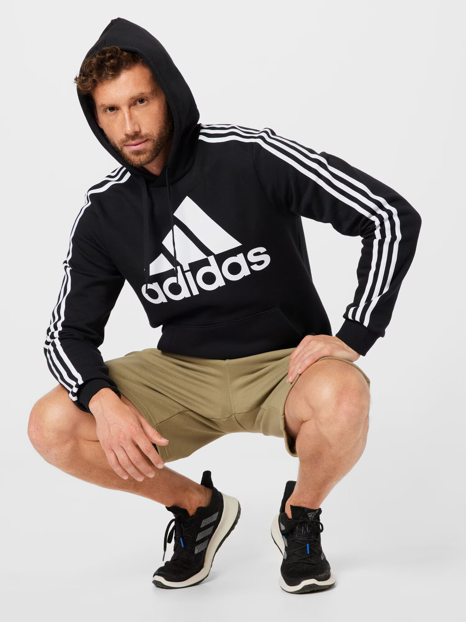 ADIDAS SPORTSWEAR Športna majica črna / bela - Pepit.si