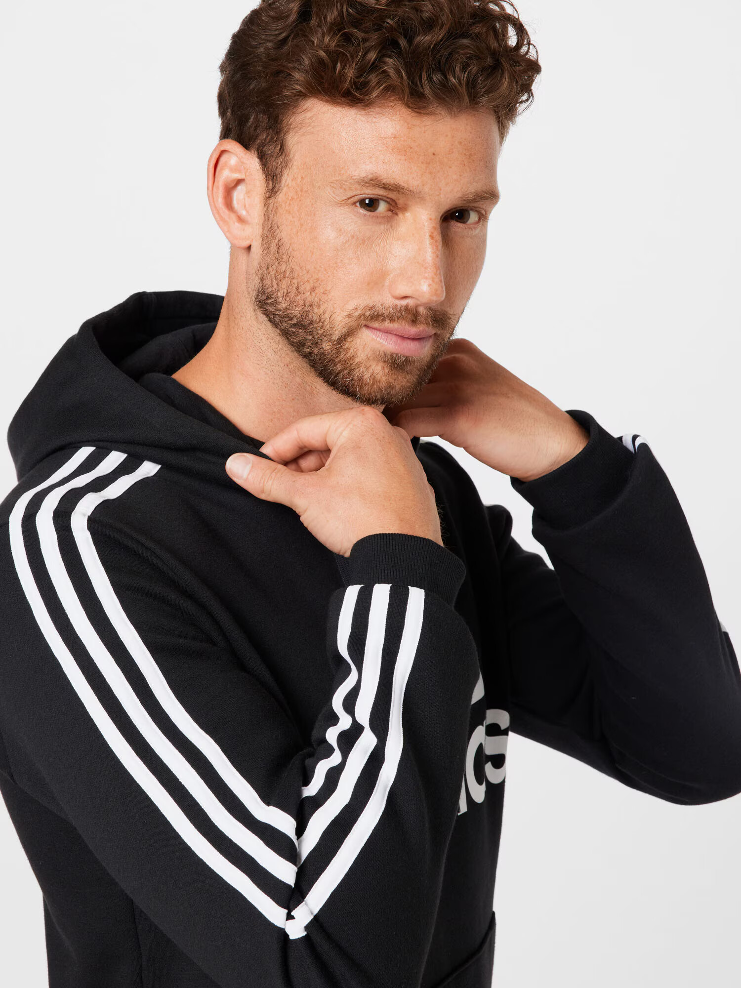 ADIDAS SPORTSWEAR Športna majica črna / bela - Pepit.si