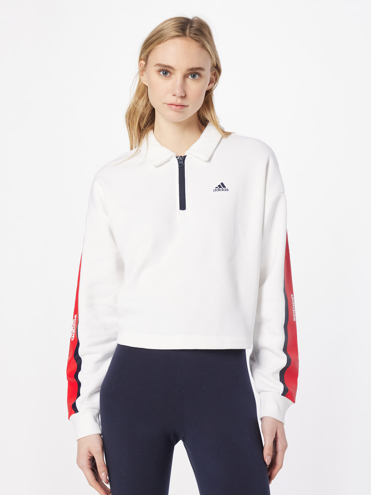 ADIDAS SPORTSWEAR Športna majica krvavo rdeča / črna / bela - Pepit.si