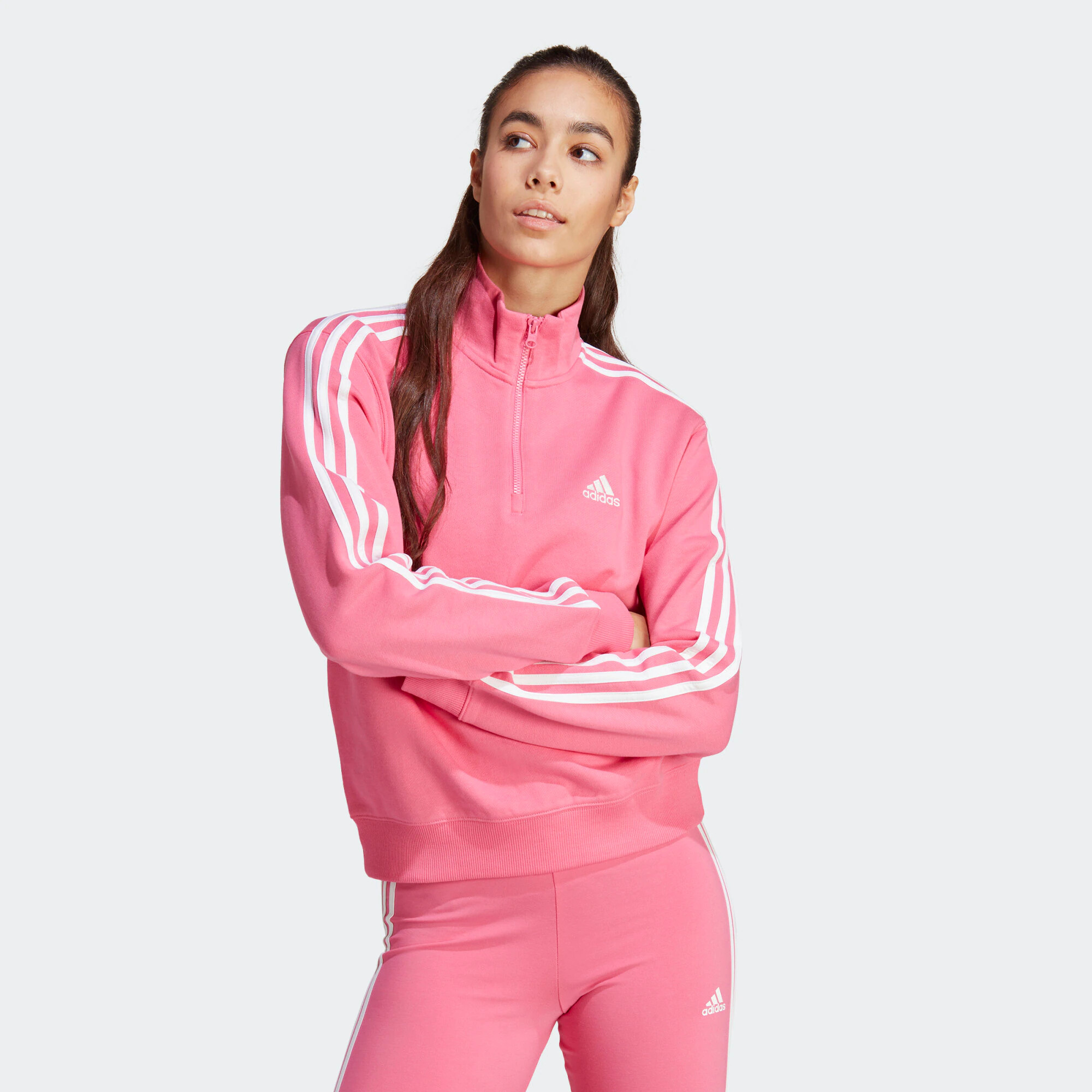 ADIDAS SPORTSWEAR Športna majica magenta / bela - Pepit.si