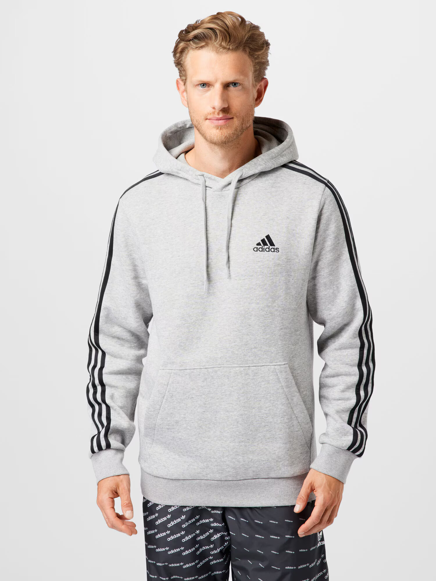 ADIDAS SPORTSWEAR Športna majica pegasto siva / črna - Pepit.si