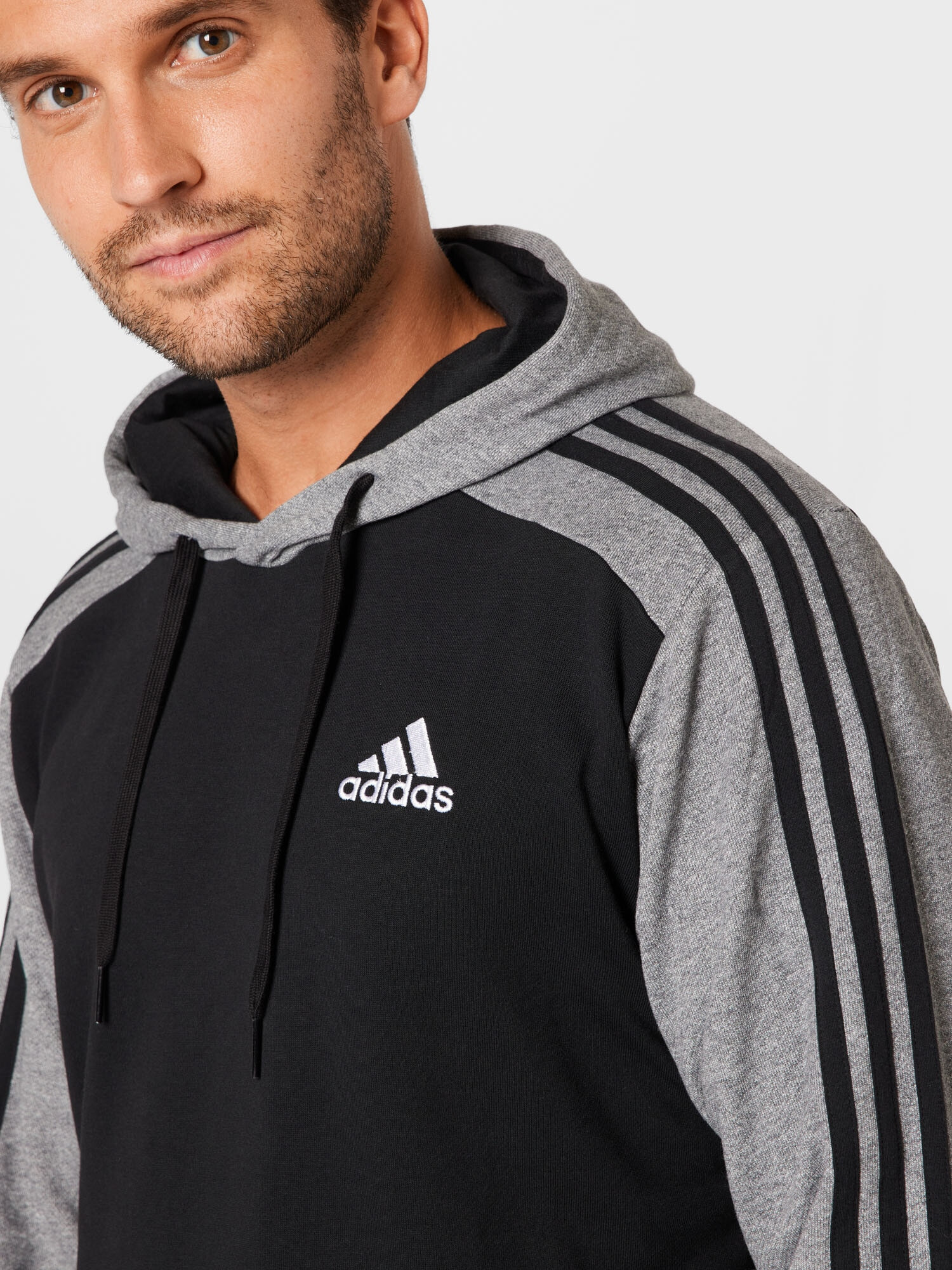 ADIDAS SPORTSWEAR Športna majica pegasto siva / črna / bela - Pepit.si