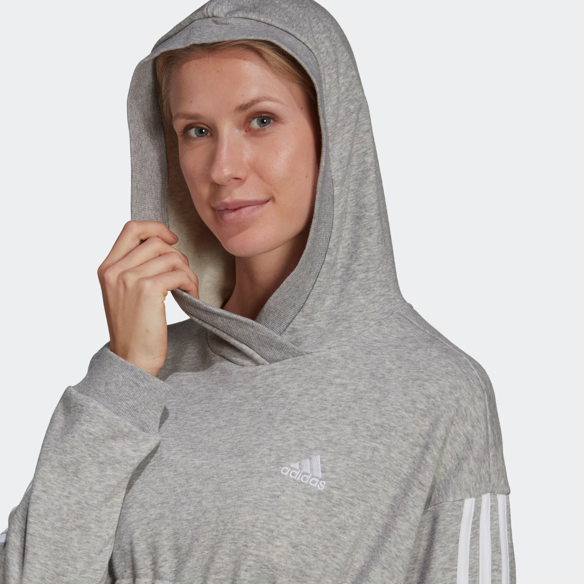 ADIDAS SPORTSWEAR Športna majica pegasto siva / bela - Pepit.si