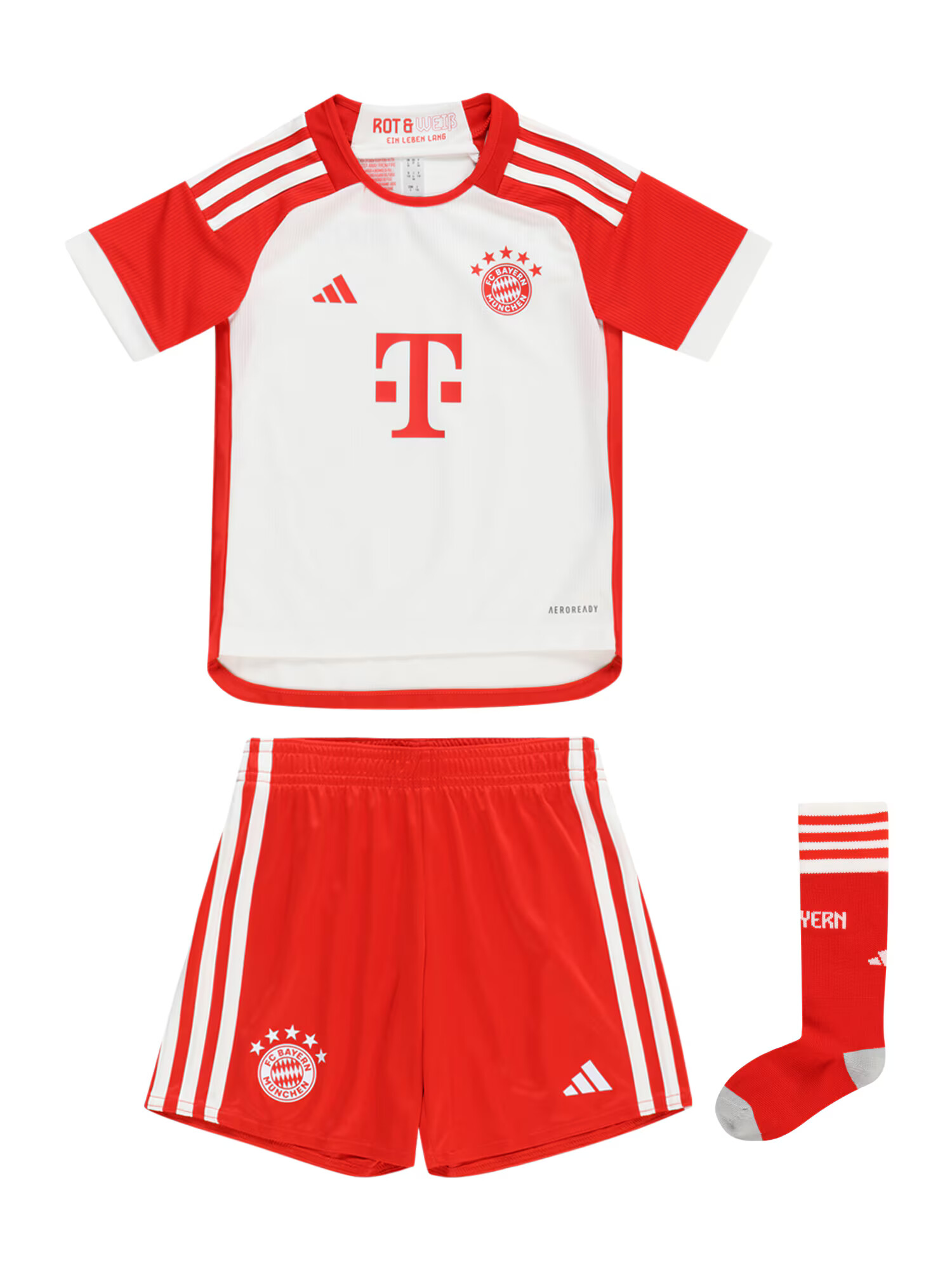 ADIDAS PERFORMANCE Športna trenirka 'FC Bayern München 23/24' svetlo siva / rdeča / bela - Pepit.si