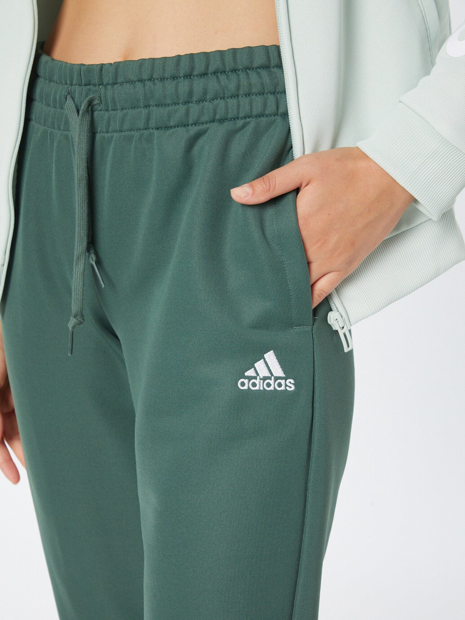 ADIDAS SPORTSWEAR Športna trenirka pastelno zelena / temno zelena / bela - Pepit.si