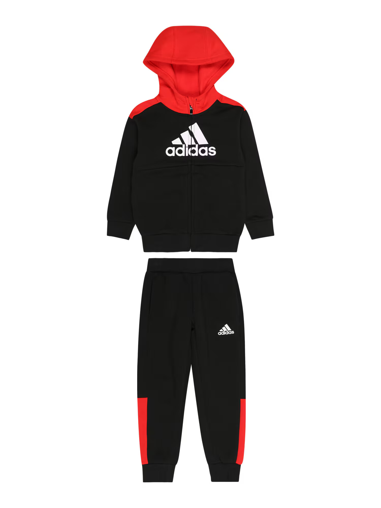 ADIDAS SPORTSWEAR Športna trenirka rdeča / črna / bela - Pepit.si