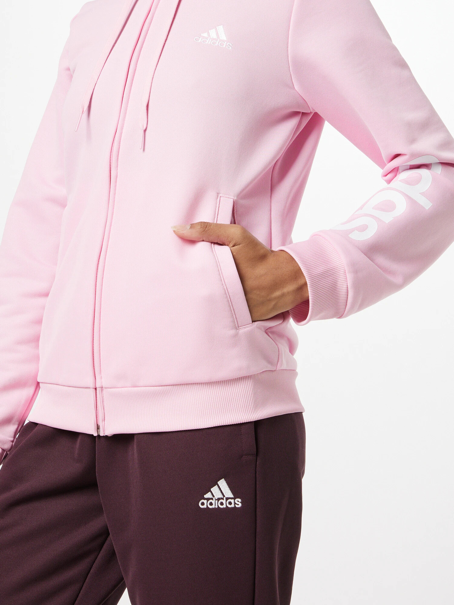 ADIDAS SPORTSWEAR Športna trenirka svetlo roza / temno rdeča / bela - Pepit.si