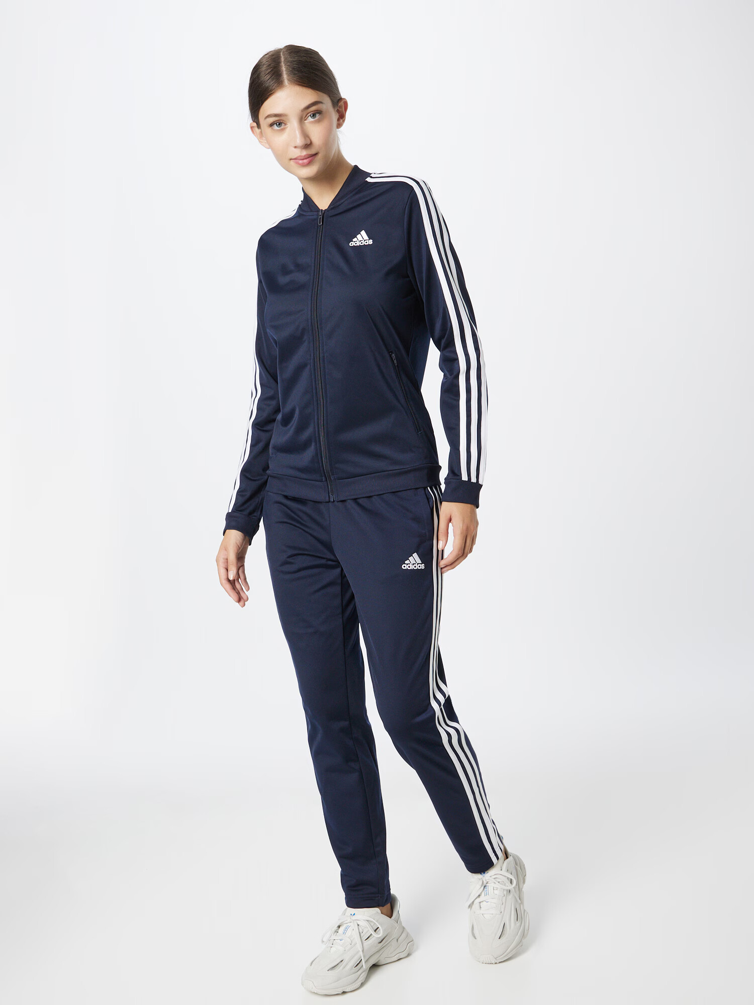 ADIDAS SPORTSWEAR Športna trenirka temno modra / bela - Pepit.si