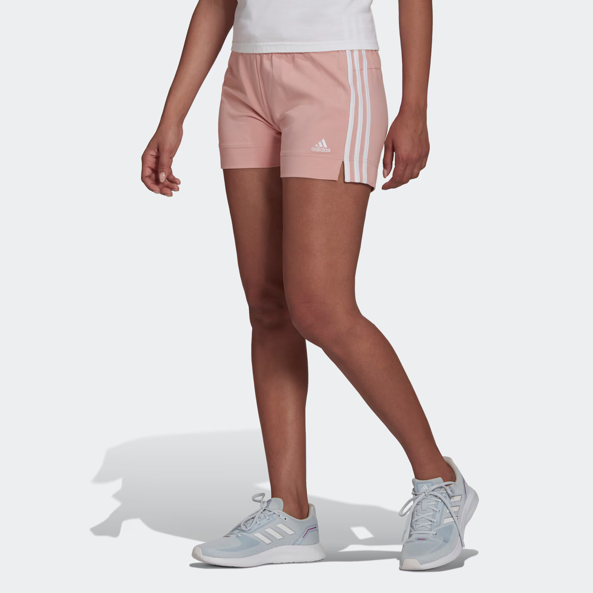 ADIDAS SPORTSWEAR Športne hlače roza / bela - Pepit.si