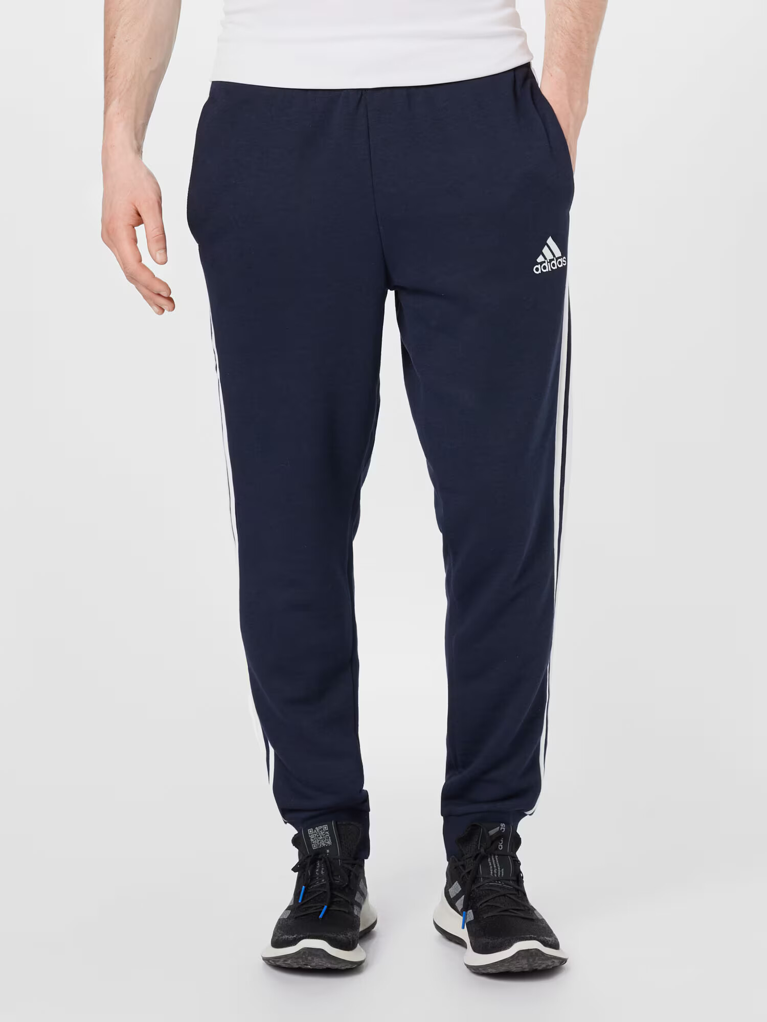 ADIDAS SPORTSWEAR Športne hlače temno modra / bela - Pepit.si