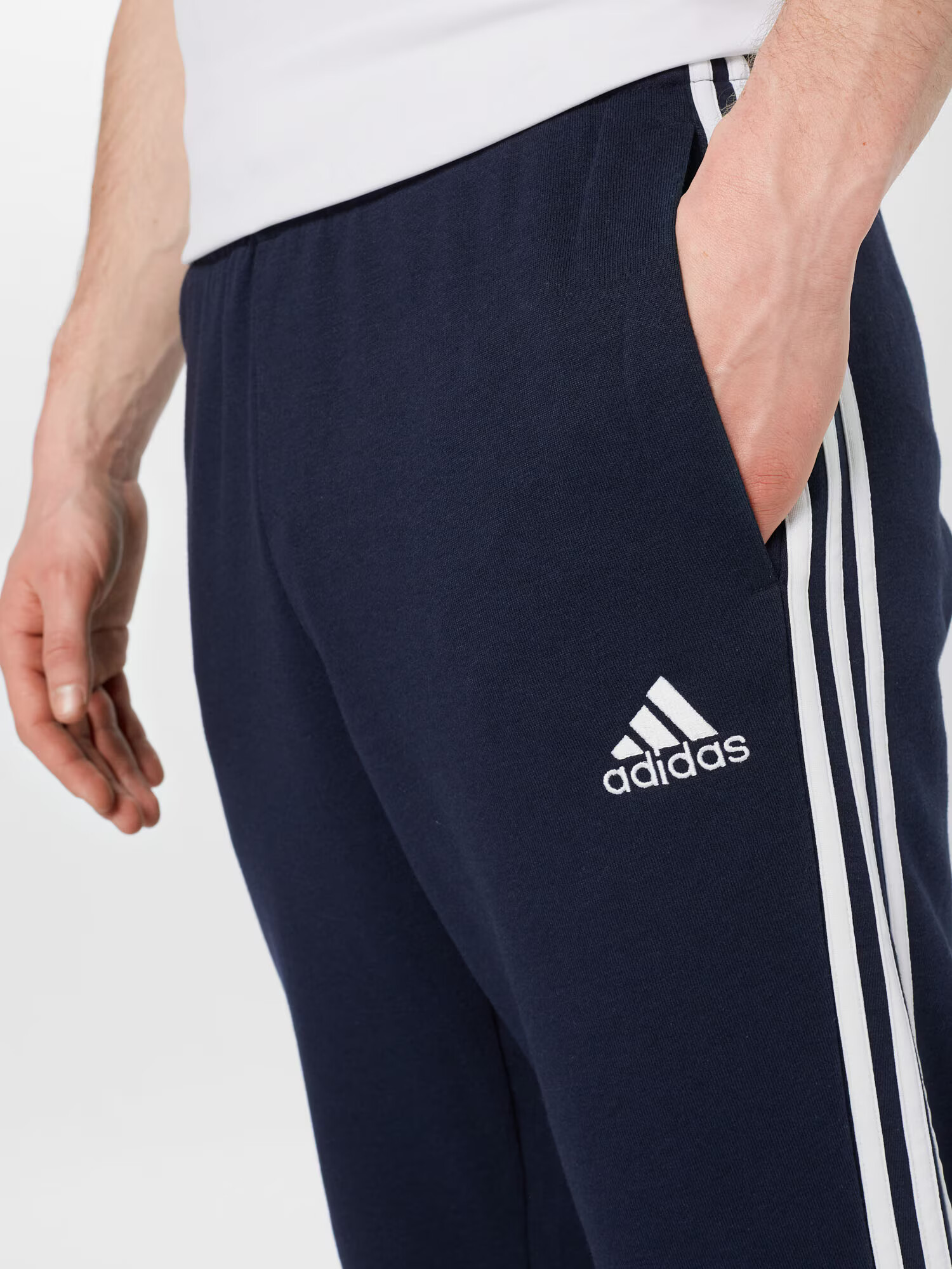 ADIDAS SPORTSWEAR Športne hlače temno modra / bela - Pepit.si