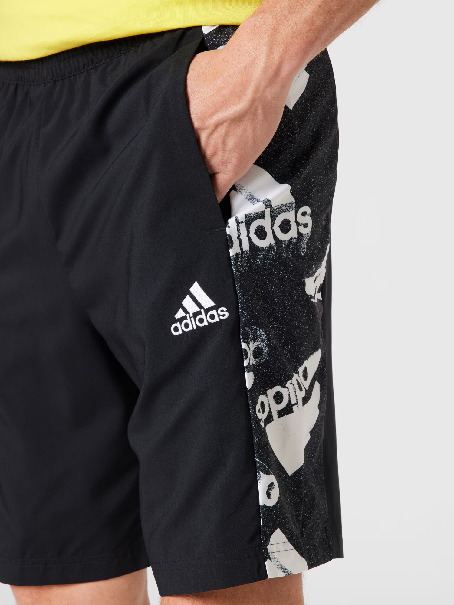 ADIDAS SPORTSWEAR Športne hlače 'BrandLove' črna / bela - Pepit.si