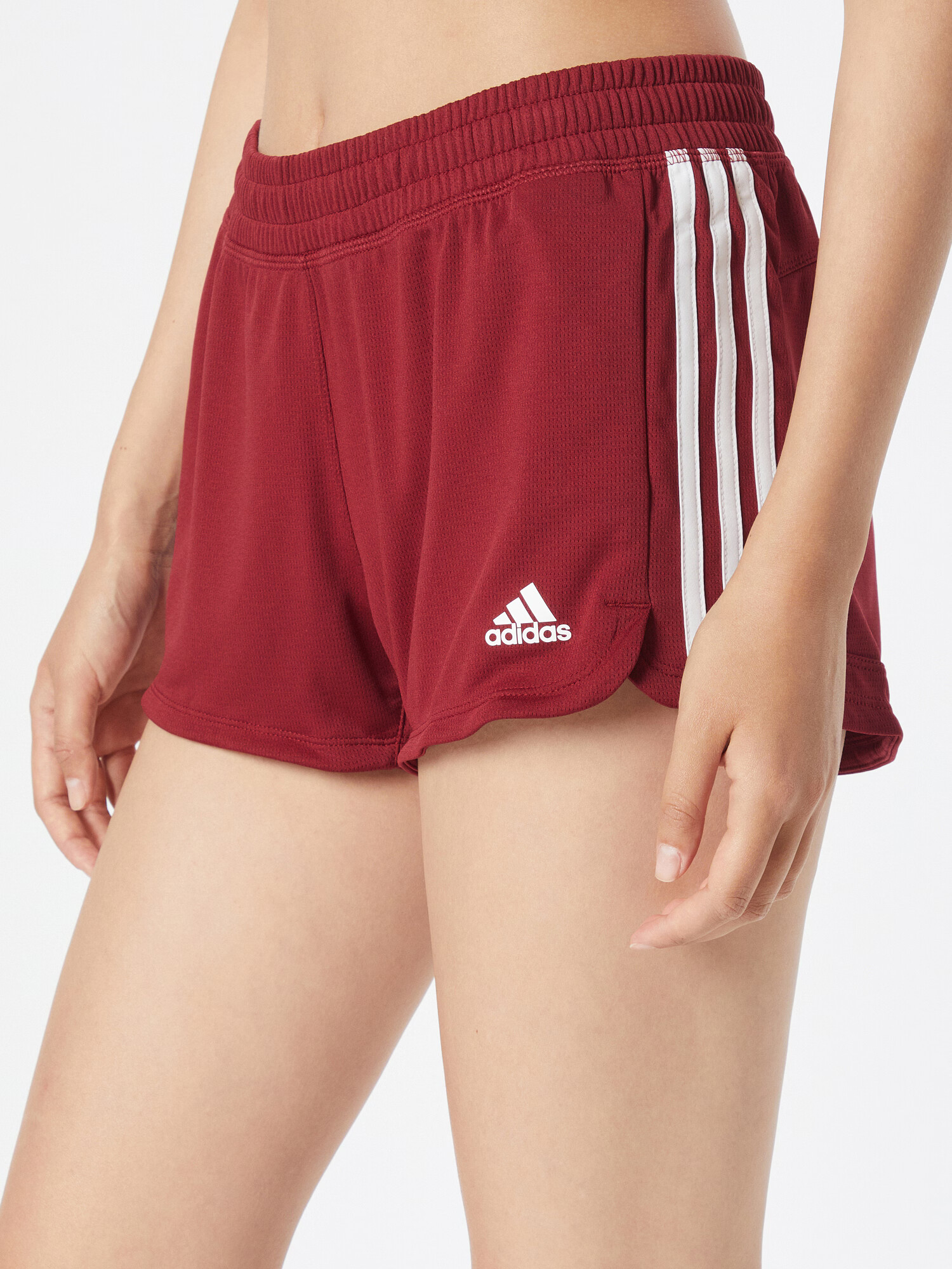 ADIDAS PERFORMANCE Športne hlače burgund / bela - Pepit.si