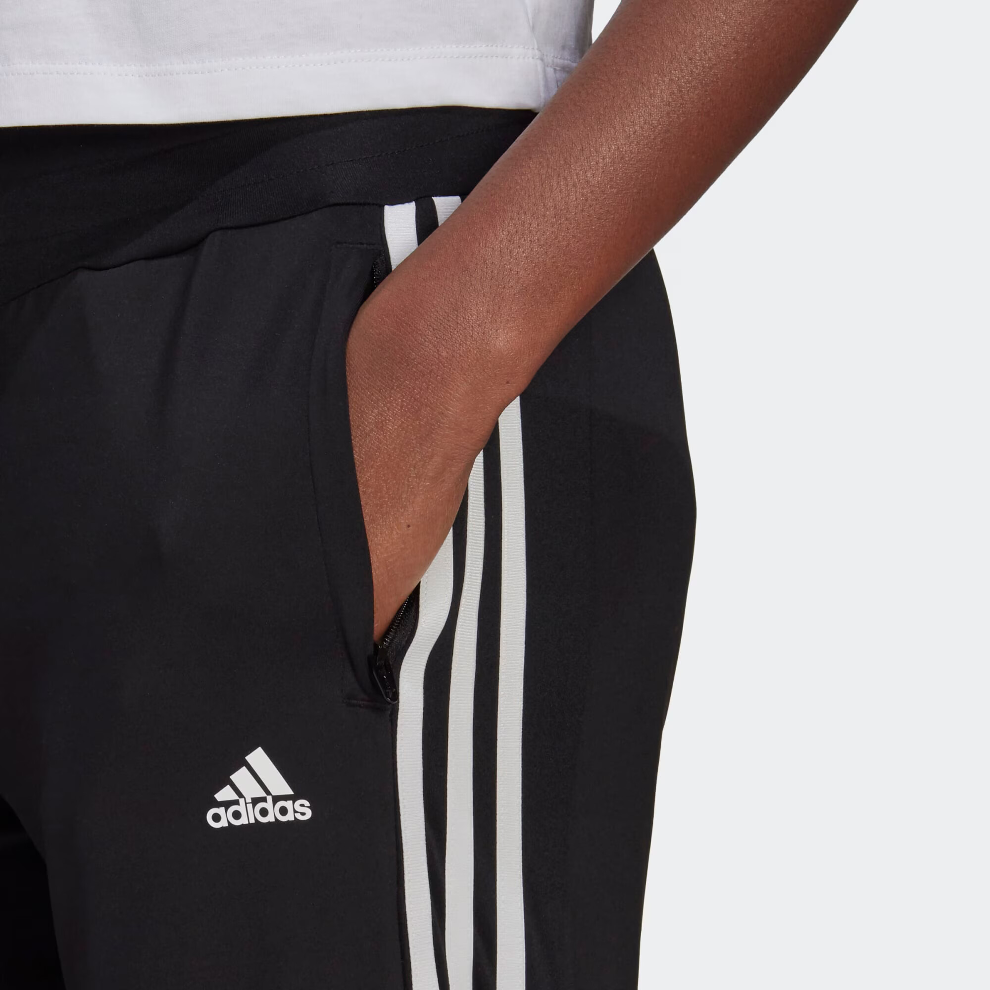 ADIDAS SPORTSWEAR Športne hlače črna / bela - Pepit.si