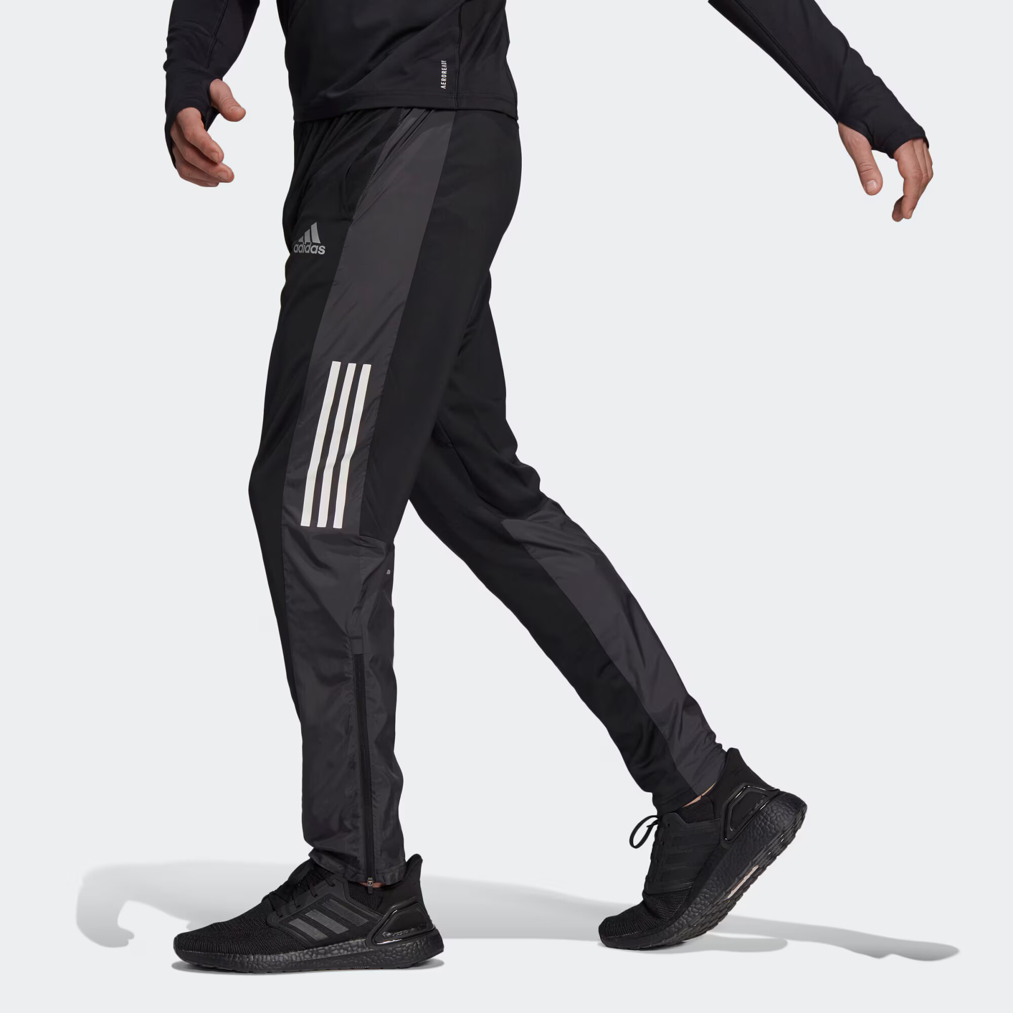 ADIDAS SPORTSWEAR Športne hlače temno siva / črna / bela - Pepit.si