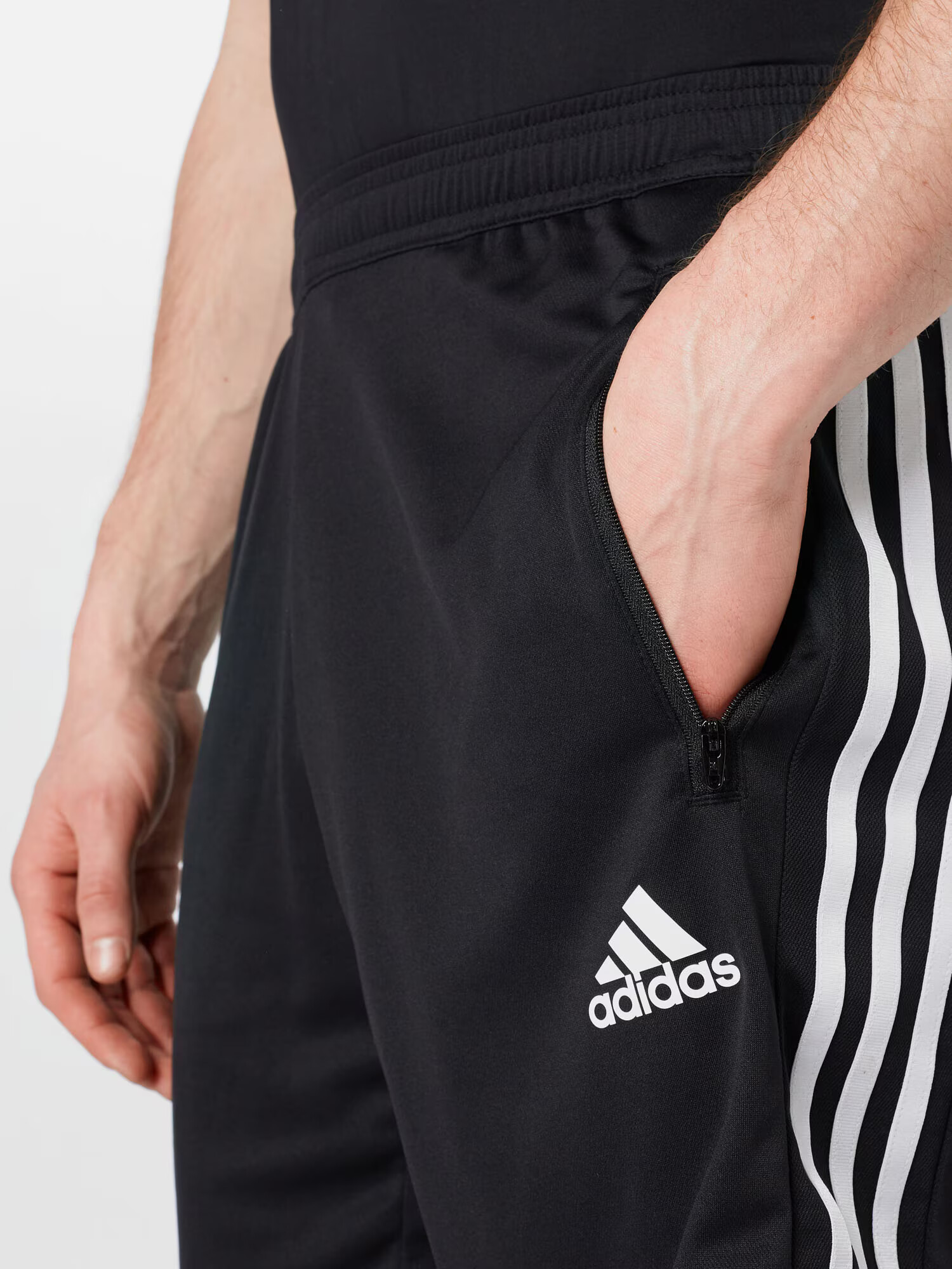 ADIDAS SPORTSWEAR Športne hlače črna / bela - Pepit.si