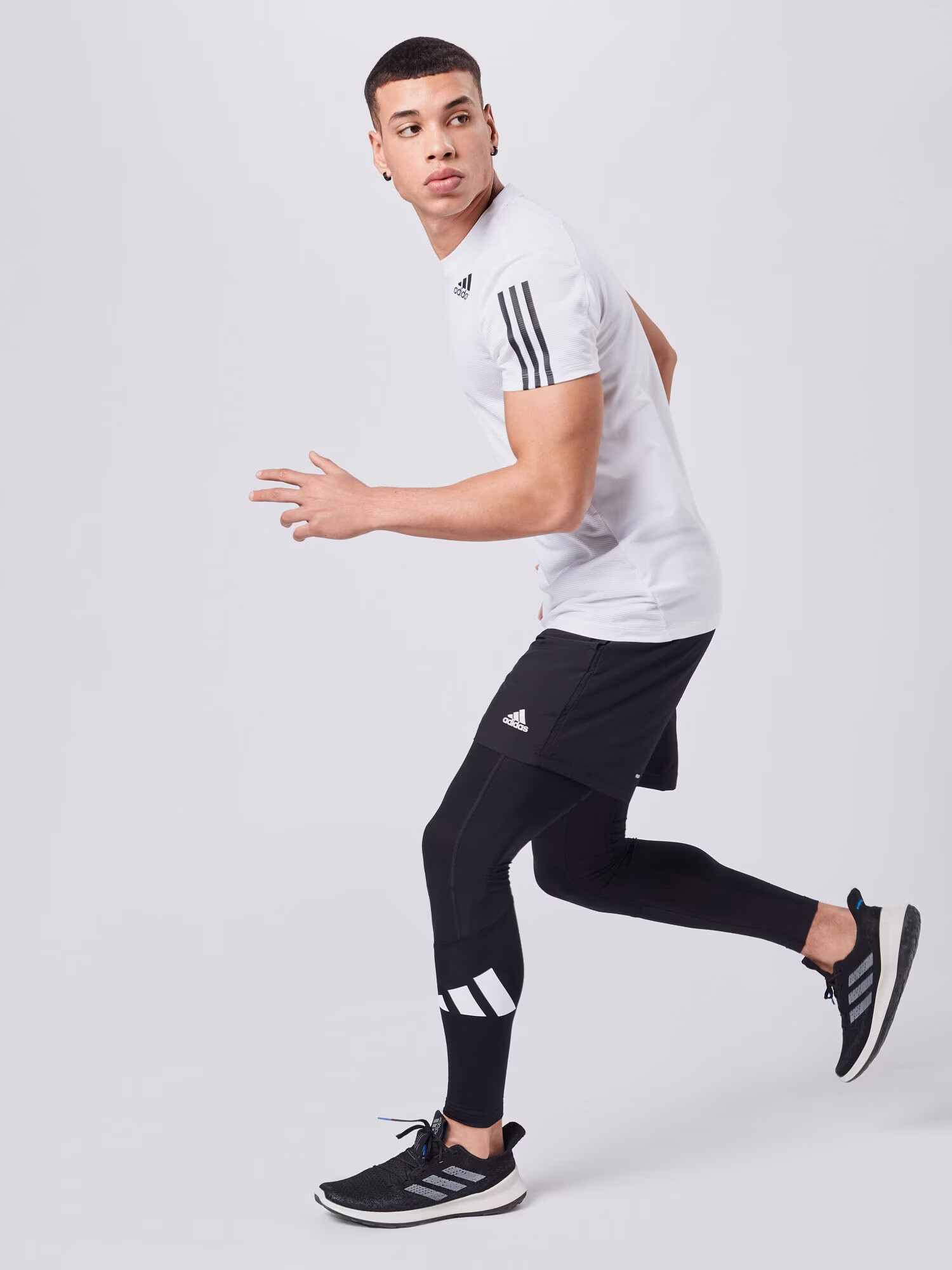 ADIDAS PERFORMANCE Športne hlače črna / bela - Pepit.si