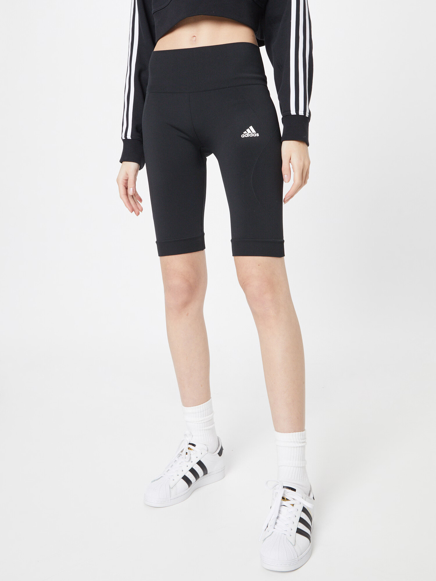 ADIDAS SPORTSWEAR Športne hlače črna / bela - Pepit.si