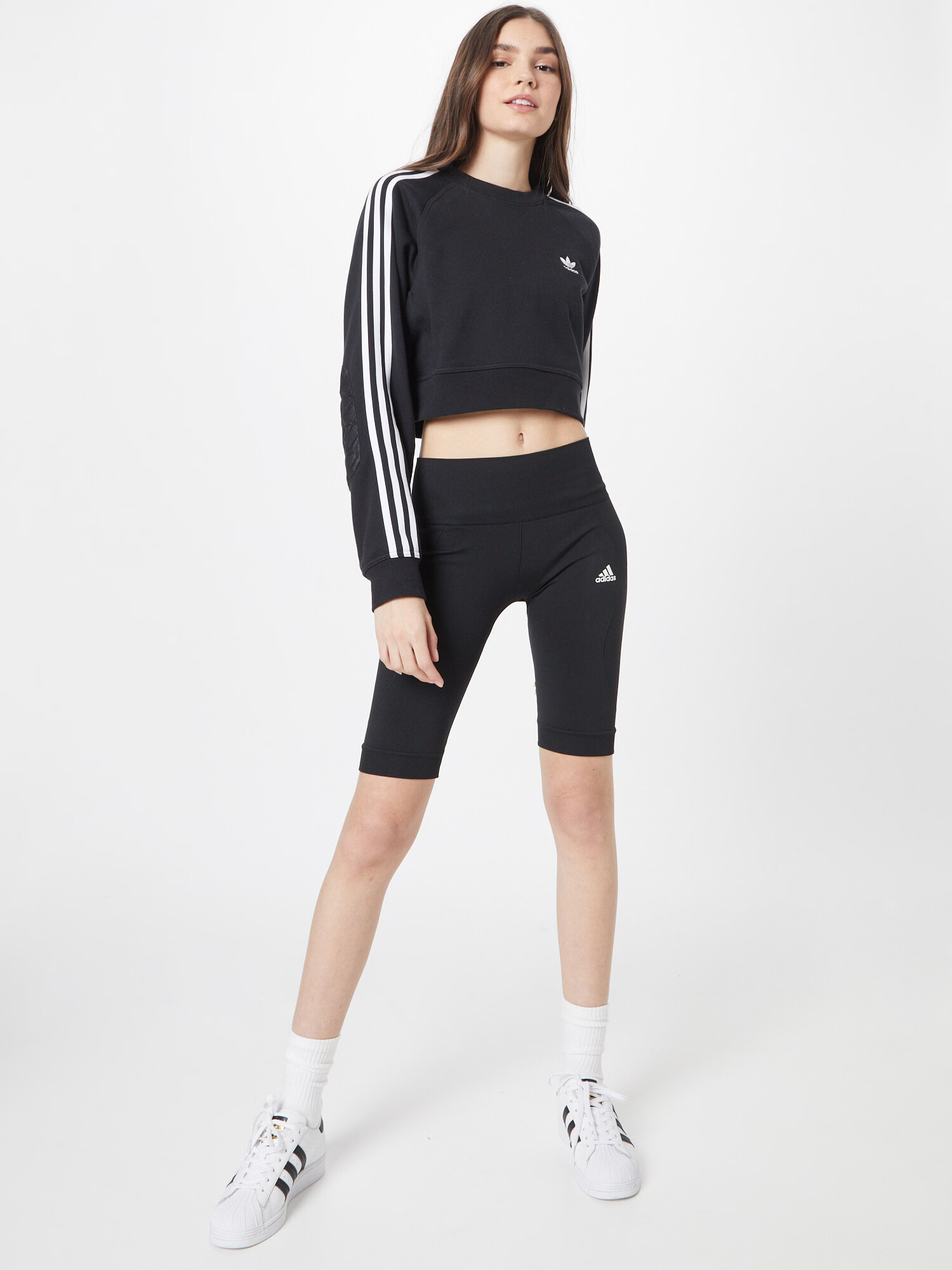 ADIDAS SPORTSWEAR Športne hlače črna / bela - Pepit.si