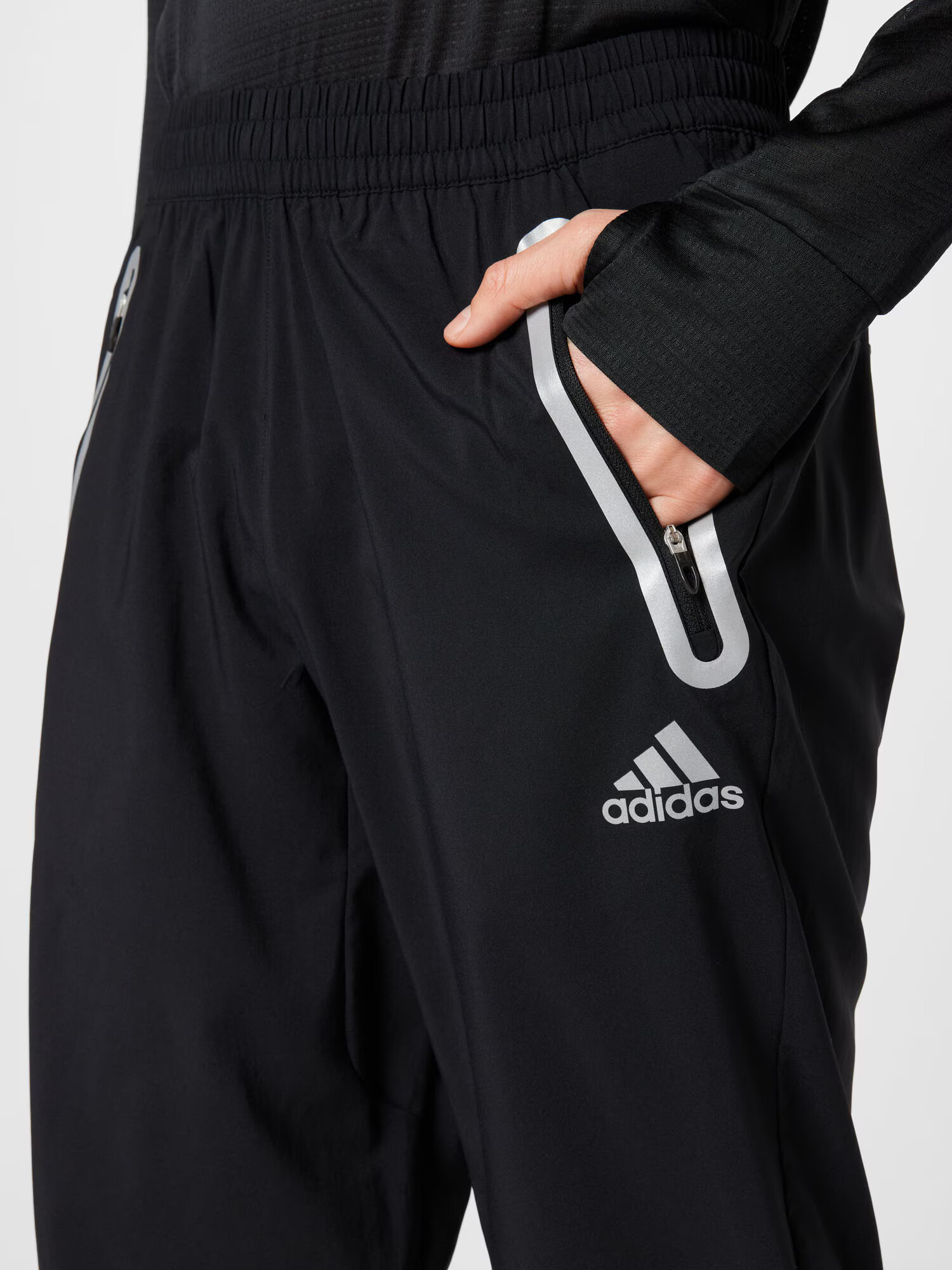 ADIDAS SPORTSWEAR Športne hlače črna / bela - Pepit.si