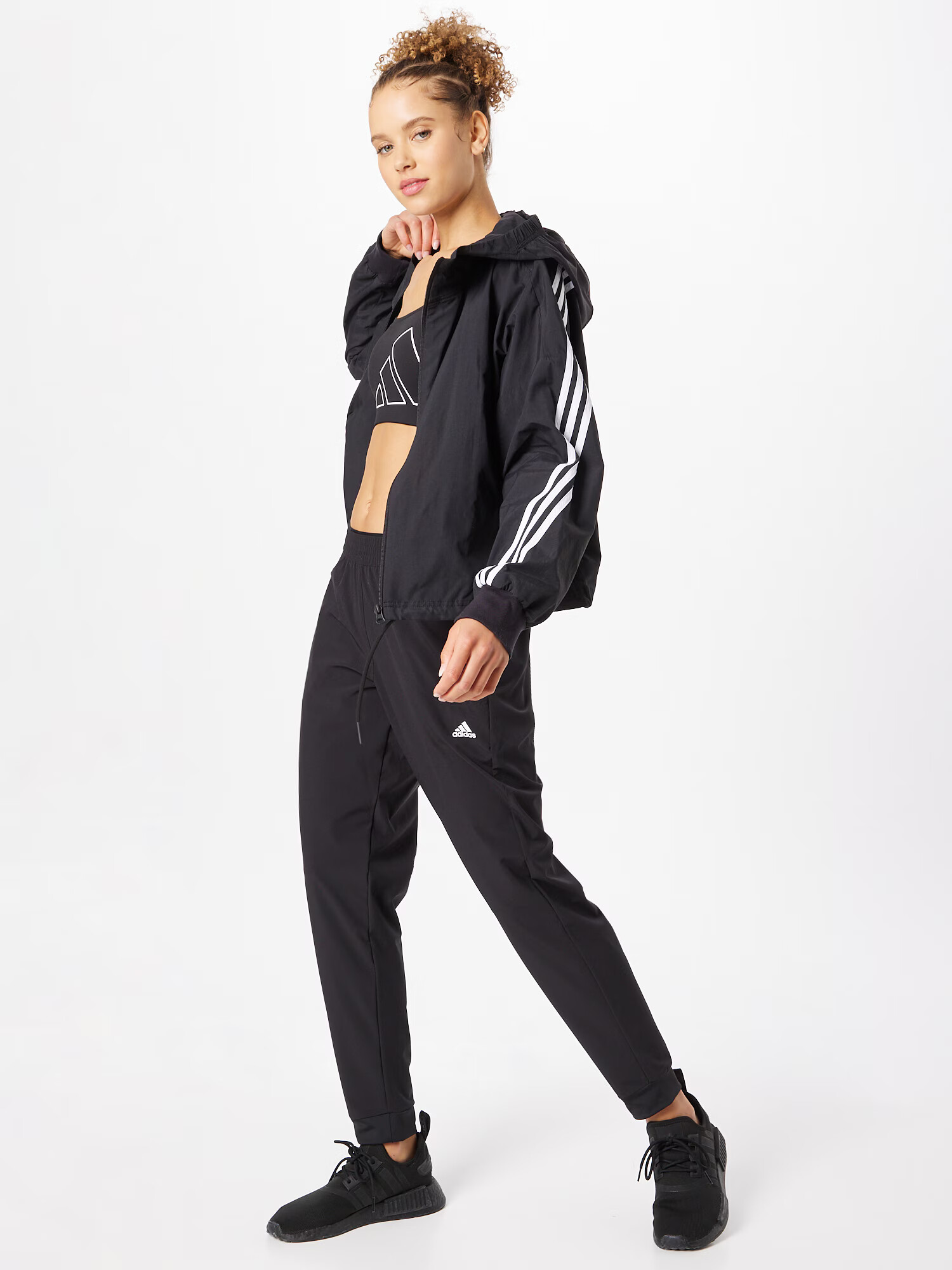 ADIDAS SPORTSWEAR Športne hlače črna / bela - Pepit.si