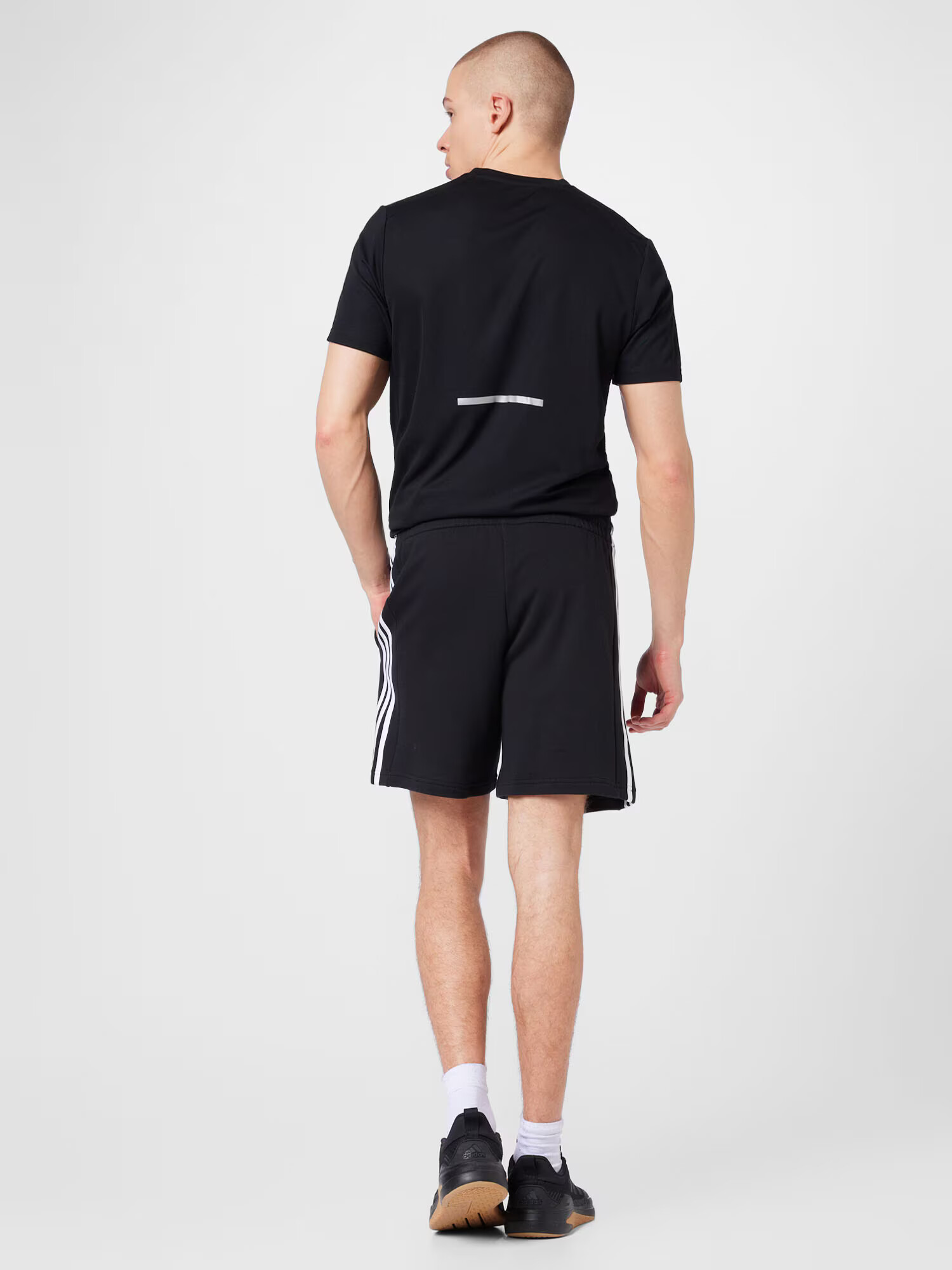 ADIDAS SPORTSWEAR Športne hlače črna / bela - Pepit.si