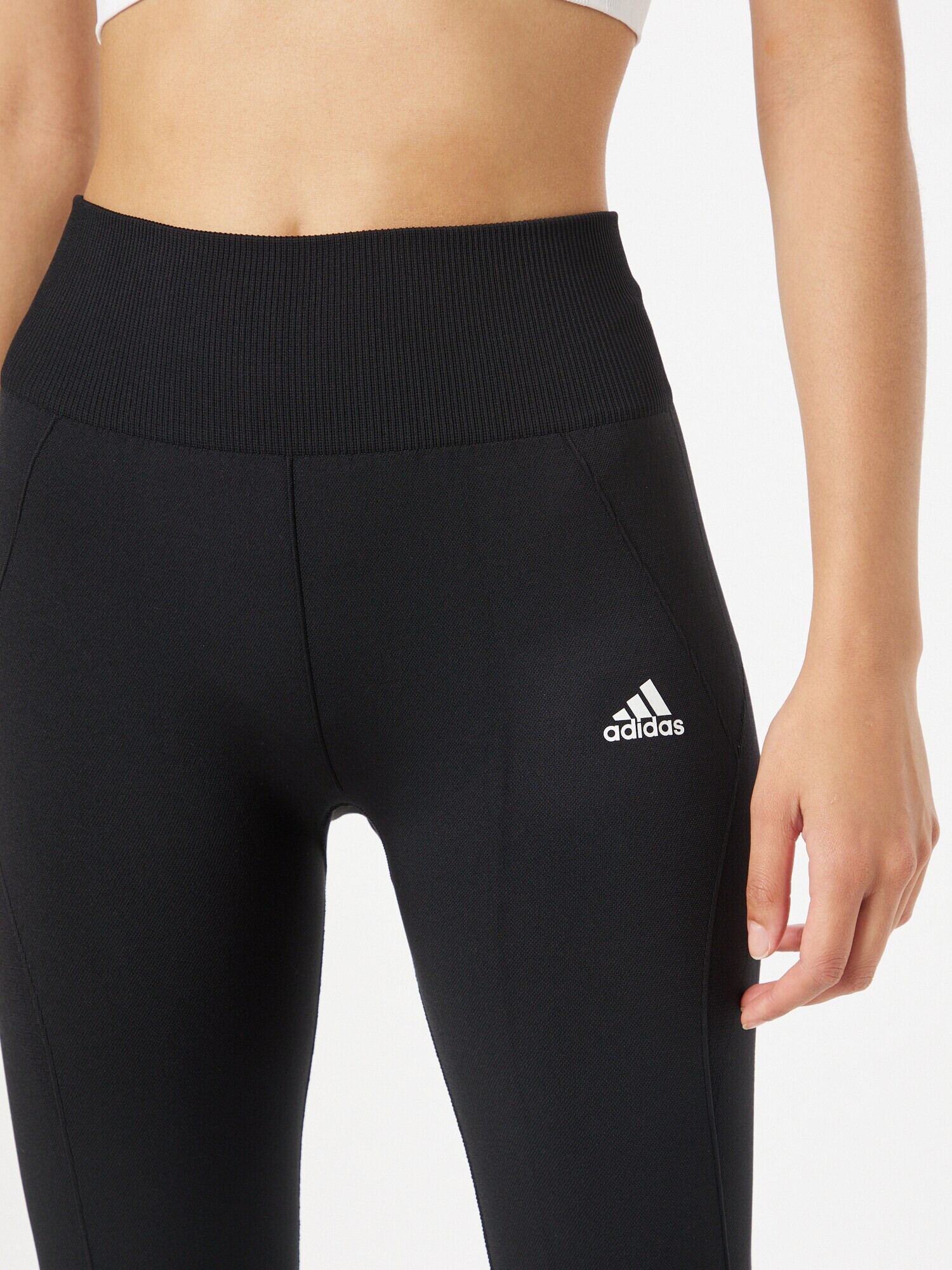 ADIDAS SPORTSWEAR Športne hlače črna / bela - Pepit.si