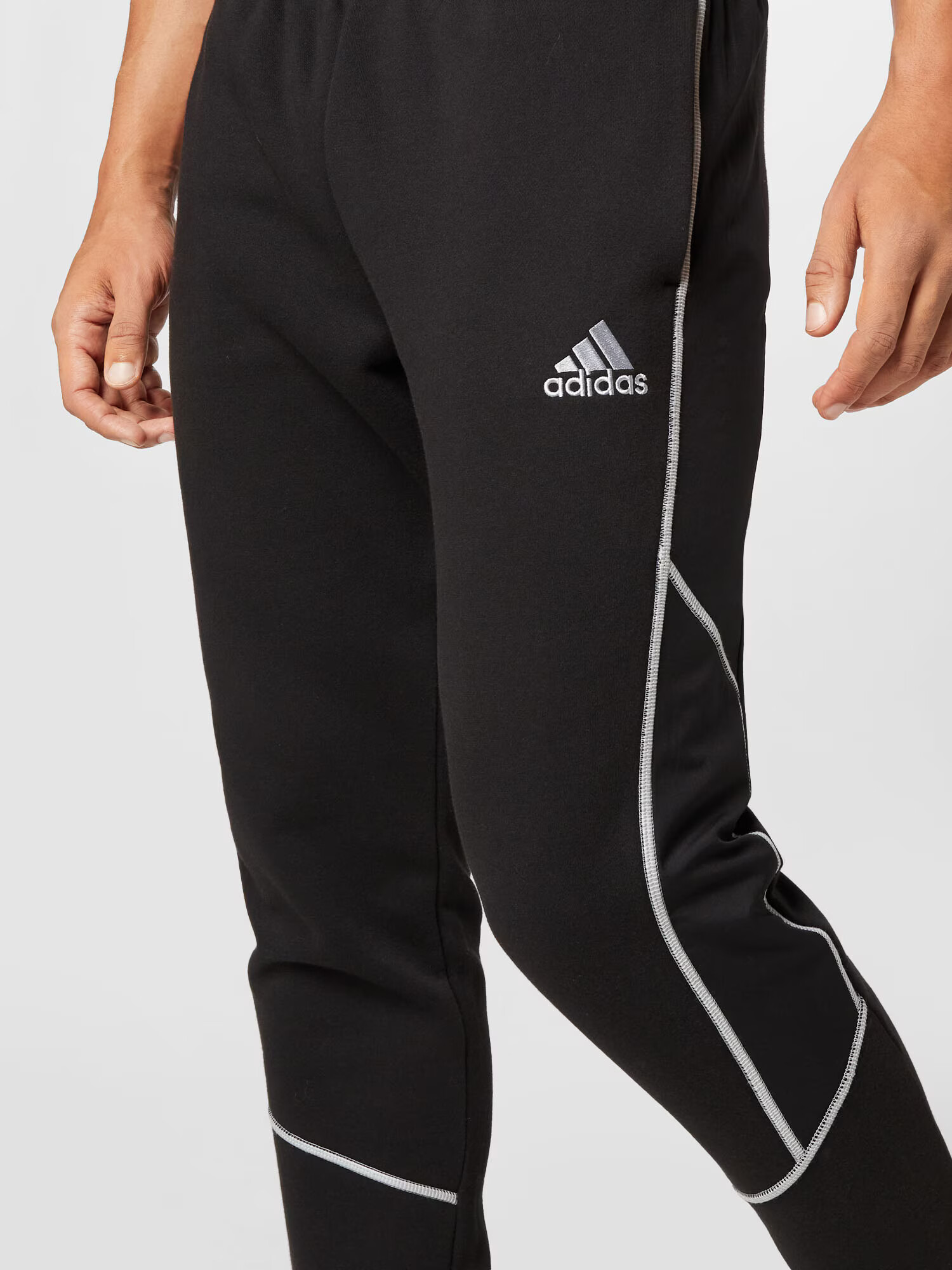 ADIDAS SPORTSWEAR Športne hlače črna / bela - Pepit.si