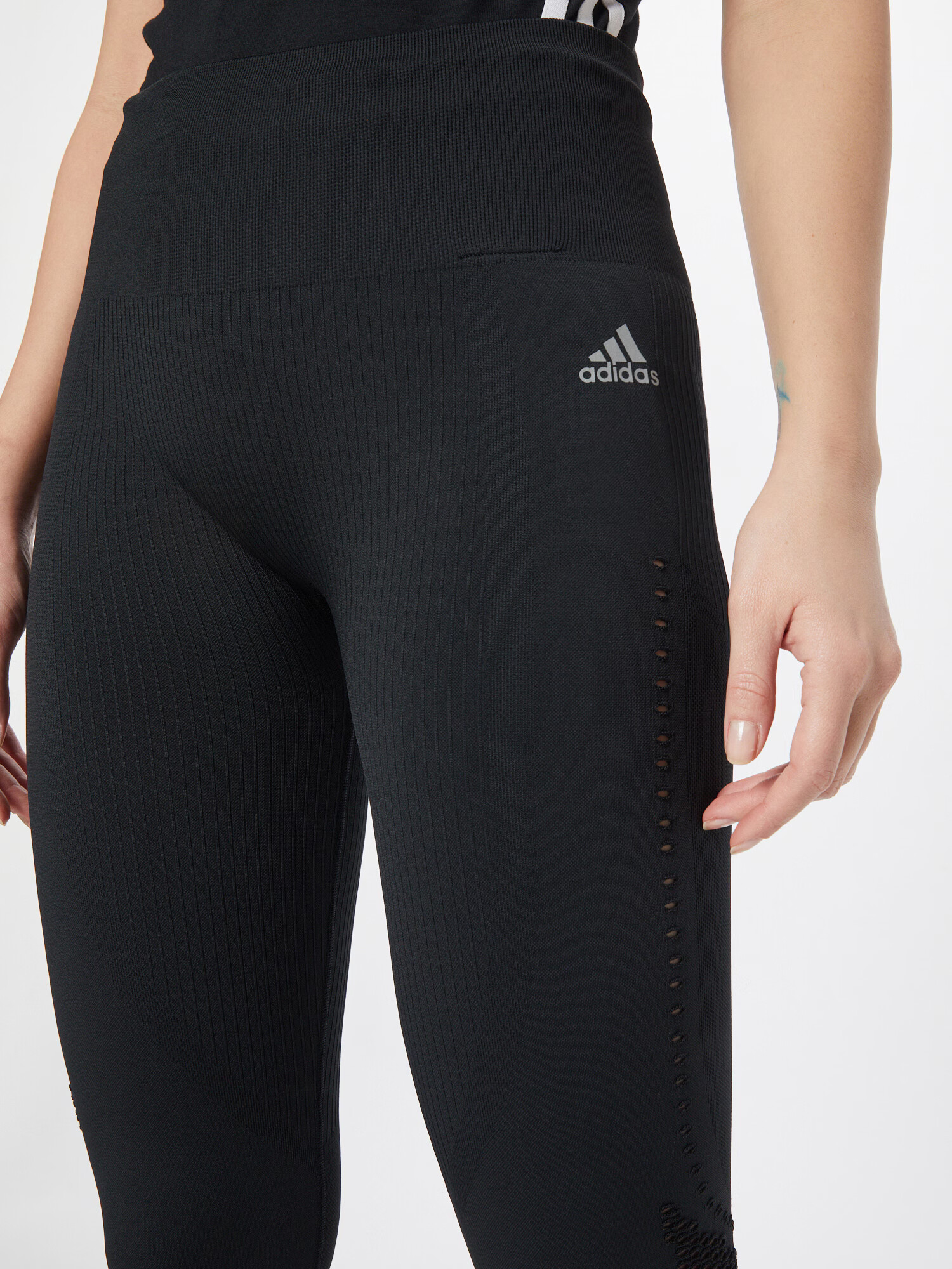 ADIDAS SPORTSWEAR Športne hlače črna / bela - Pepit.si