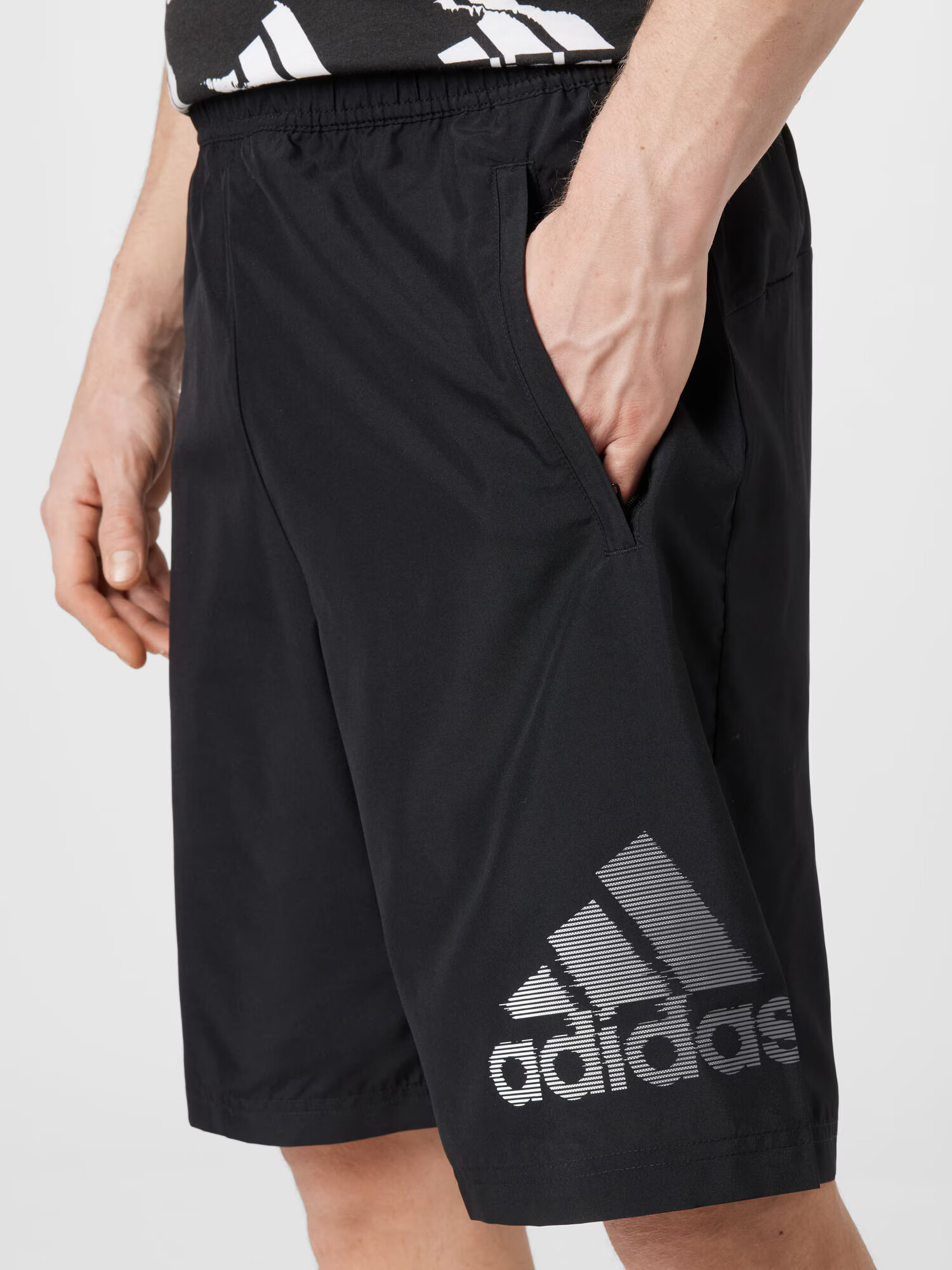 ADIDAS SPORTSWEAR Športne hlače črna / srebrna - Pepit.si