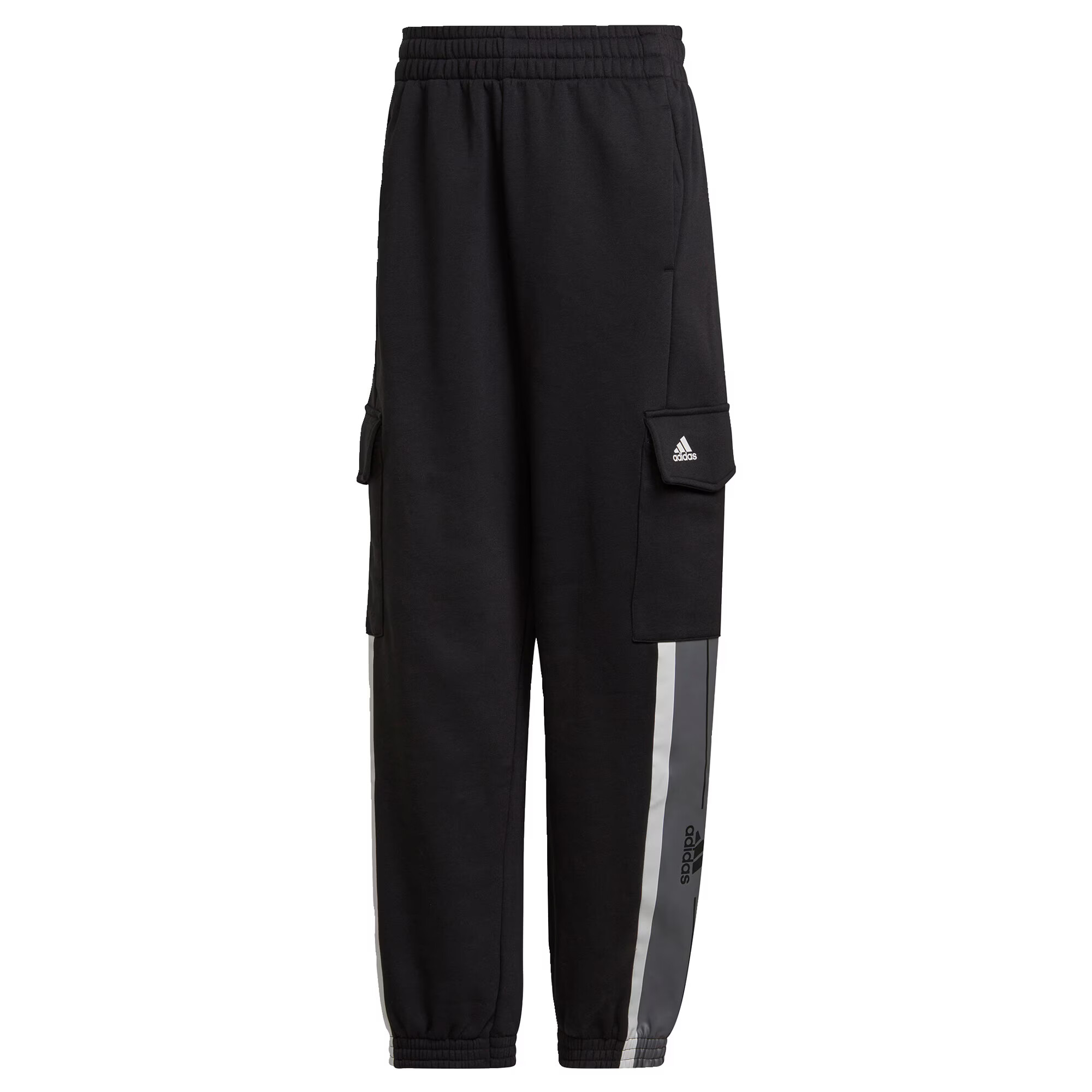 ADIDAS SPORTSWEAR Športne hlače 'Essentials' siva / črna / bela - Pepit.si