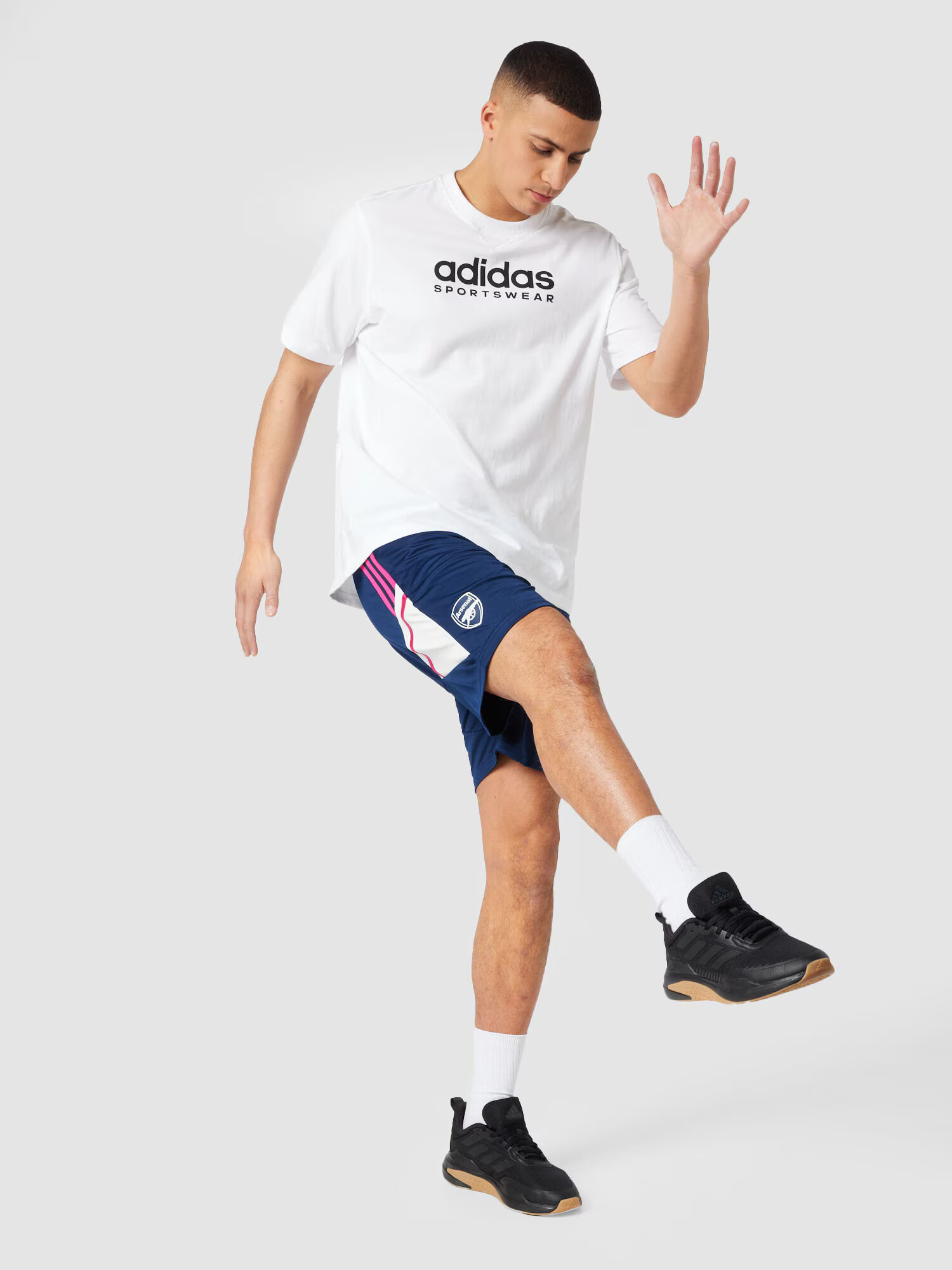 ADIDAS SPORTSWEAR Športne hlače 'FC Arsenal Condivo 22' marine / roza / bela - Pepit.si