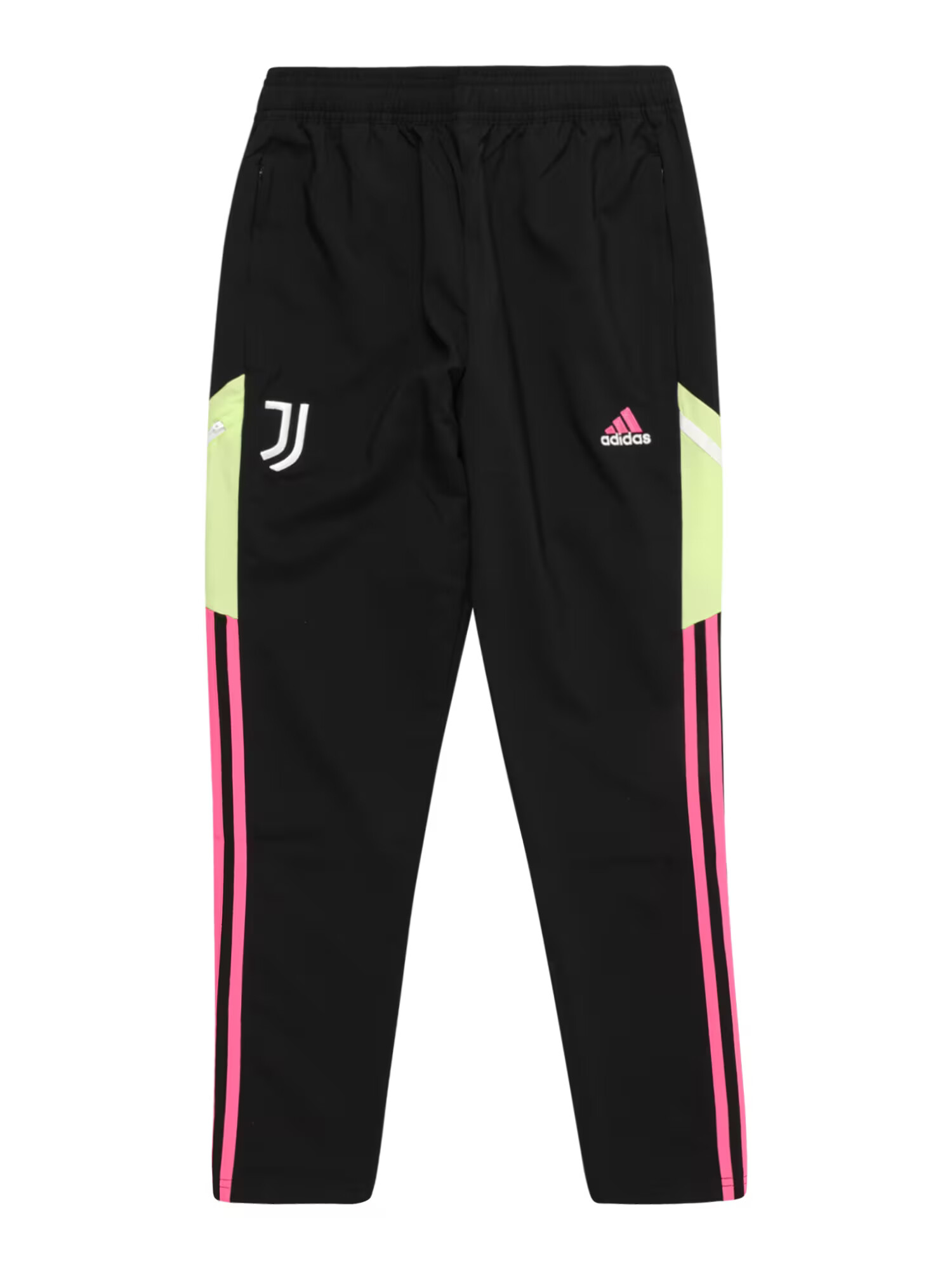 ADIDAS PERFORMANCE Športne hlače 'JUVE' limeta / roza / črna - Pepit.si