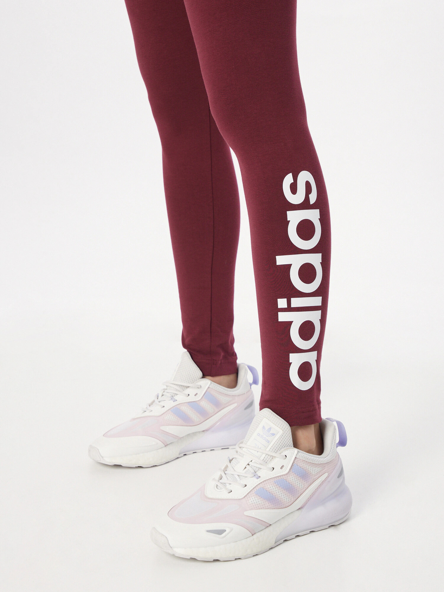 ADIDAS SPORTSWEAR Športne hlače merlot / bela - Pepit.si