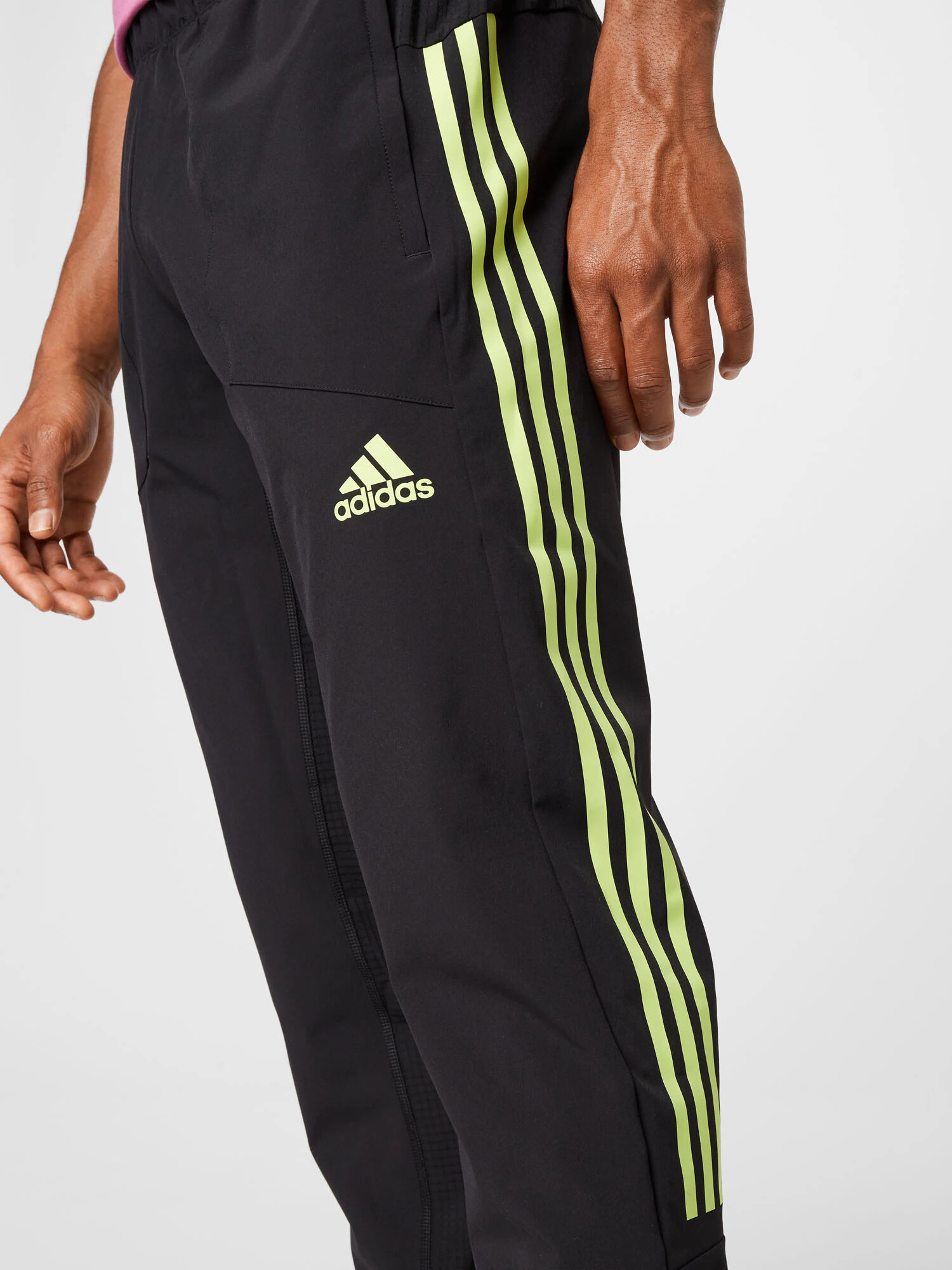 ADIDAS SPORTSWEAR Športne hlače neonsko zelena / črna - Pepit.si