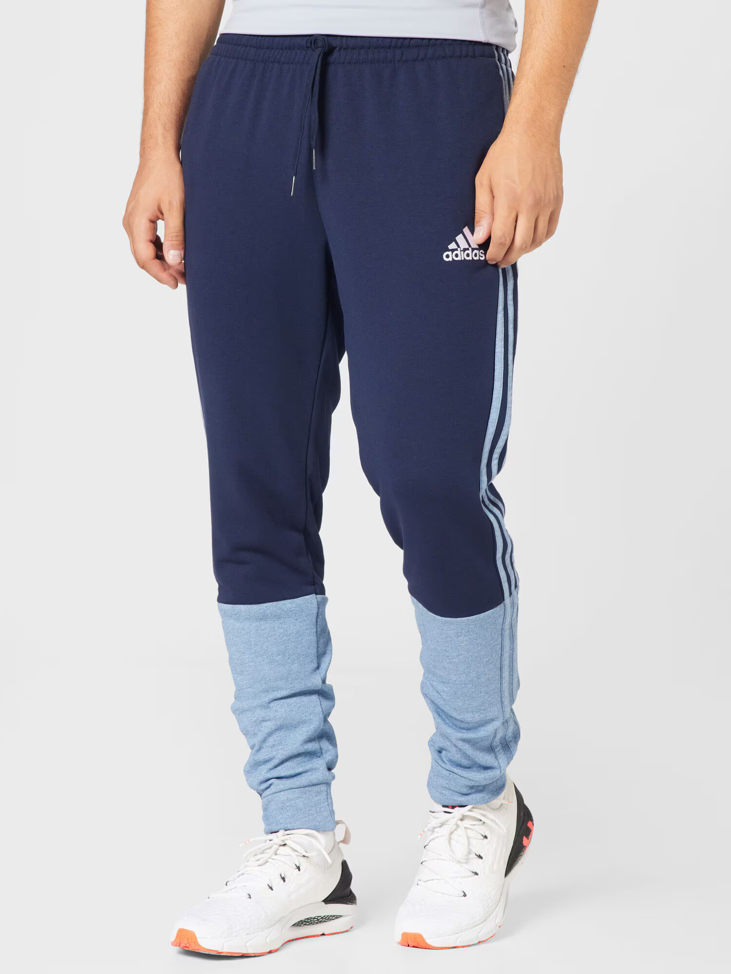 ADIDAS SPORTSWEAR Športne hlače nočno modra / progasto modra / bela - Pepit.si