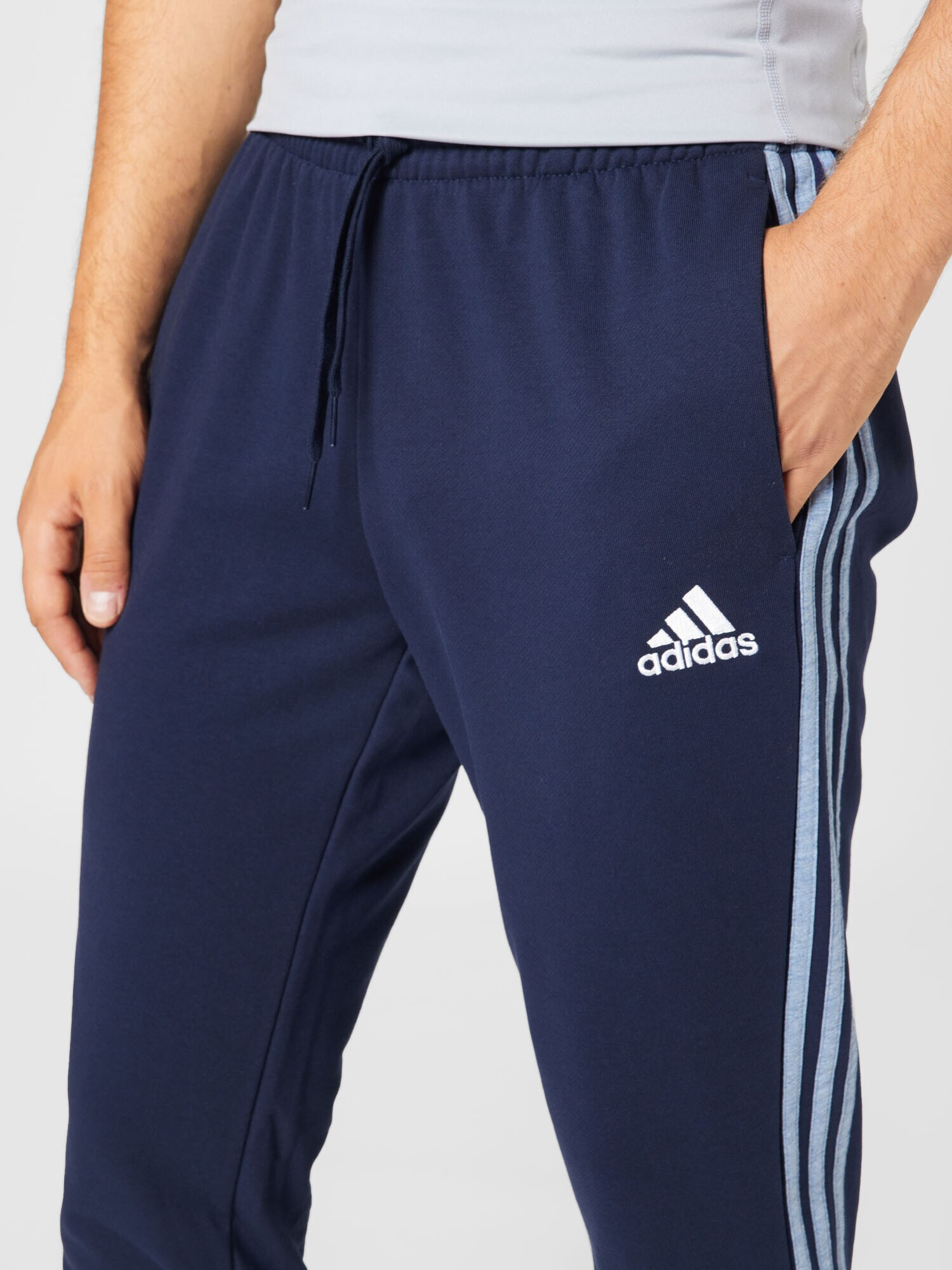 ADIDAS SPORTSWEAR Športne hlače nočno modra / progasto modra / bela - Pepit.si