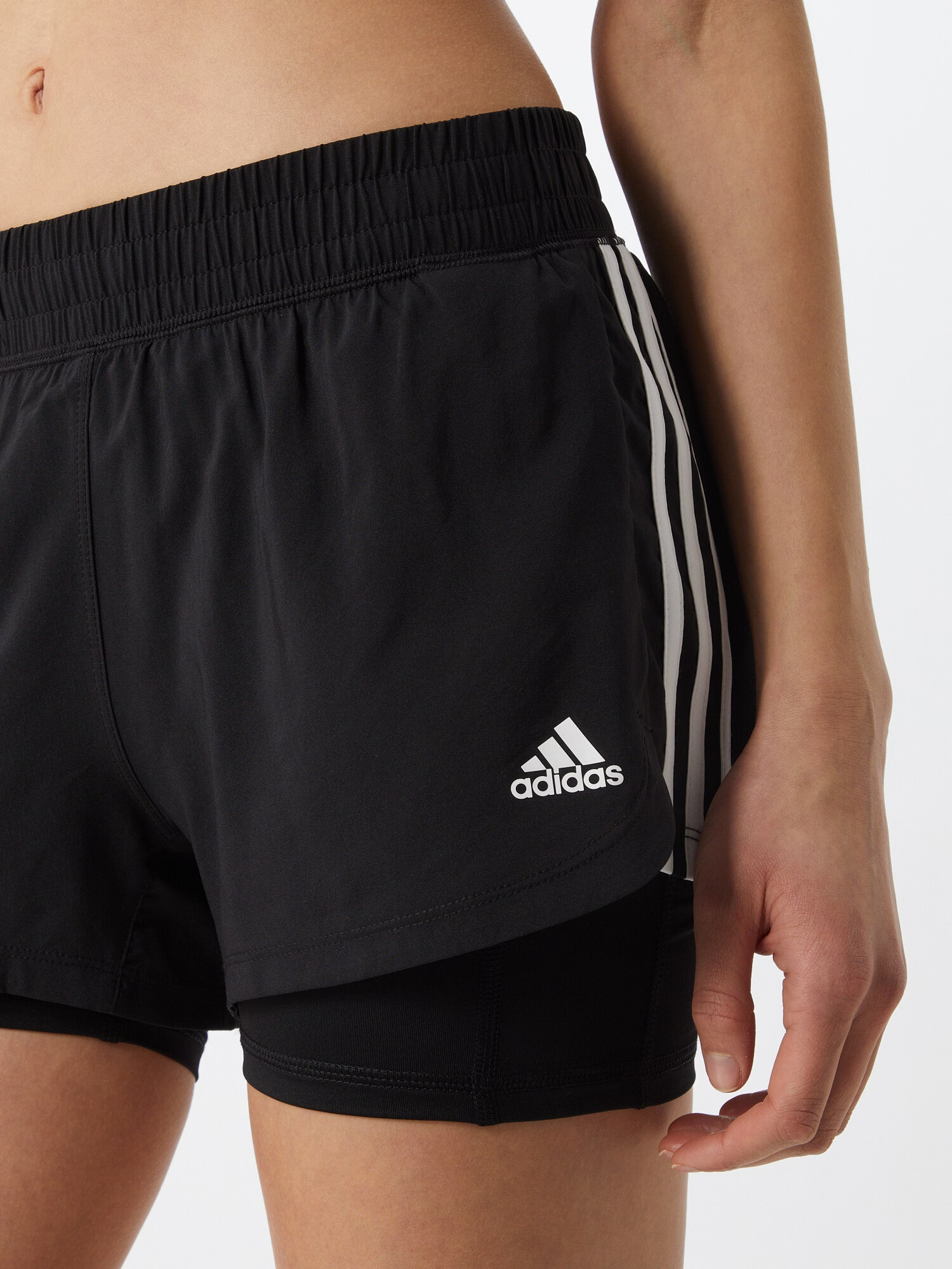 ADIDAS SPORTSWEAR Športne hlače 'PACER' črna / bela - Pepit.si