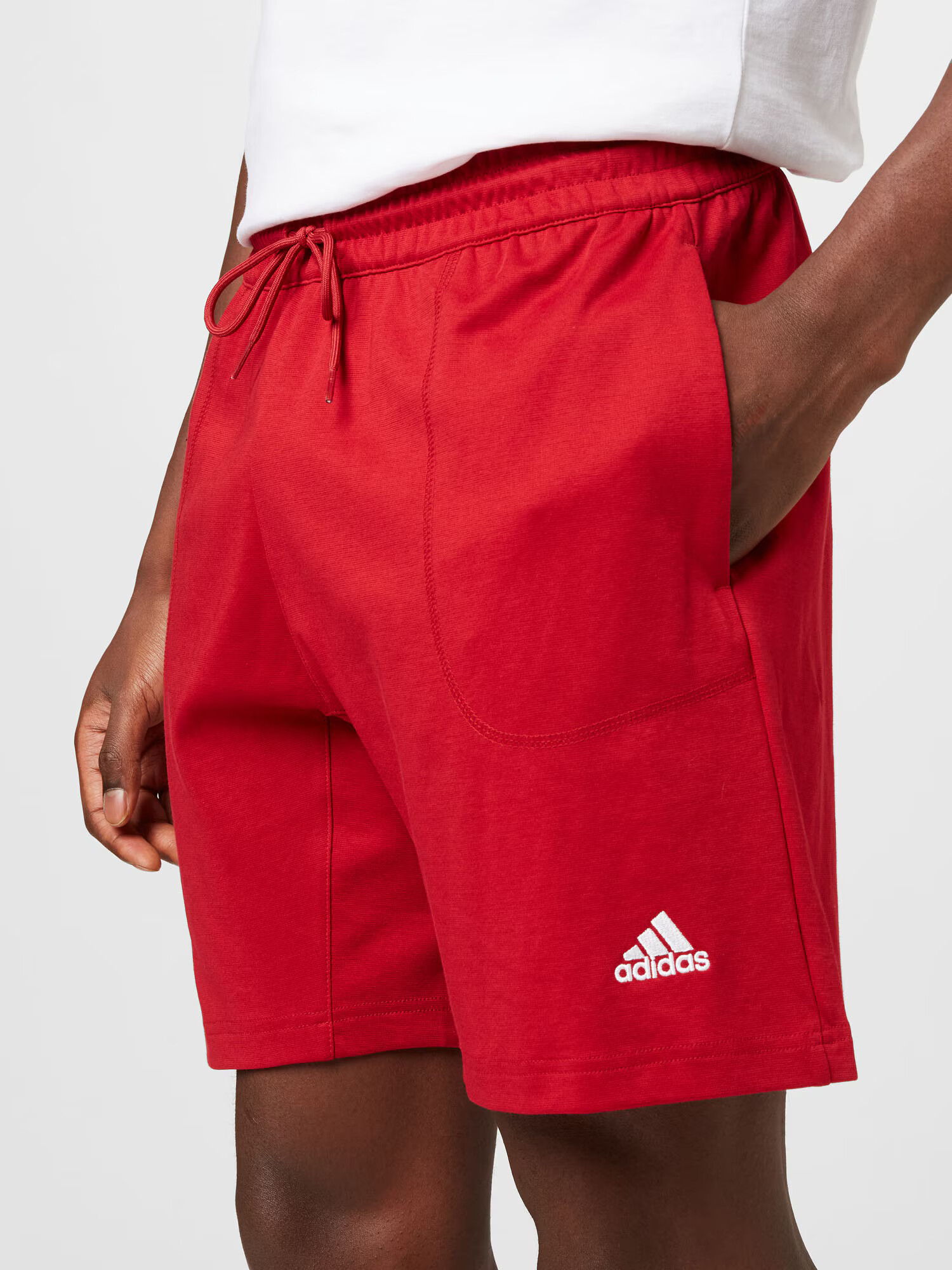 ADIDAS SPORTSWEAR Športne hlače rdeča / bela - Pepit.si