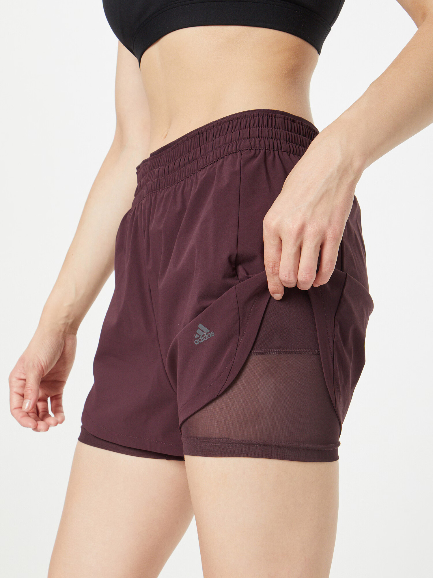 ADIDAS SPORTSWEAR Športne hlače siva / bordo - Pepit.si