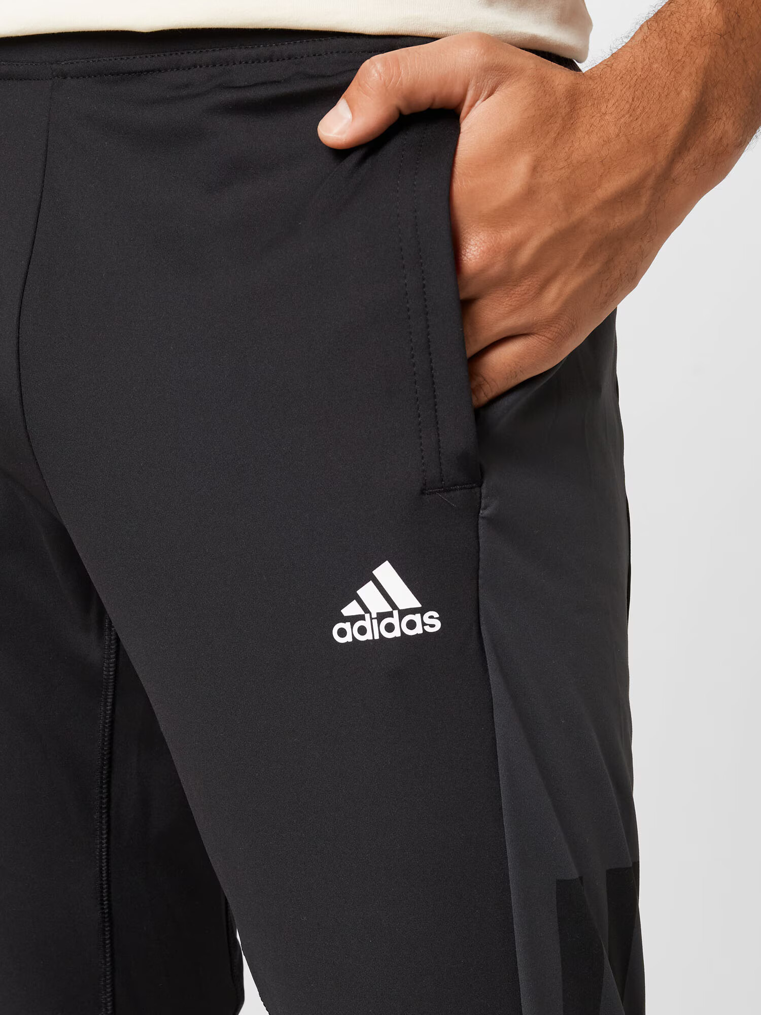 ADIDAS SPORTSWEAR Športne hlače siva / črna / bela - Pepit.si