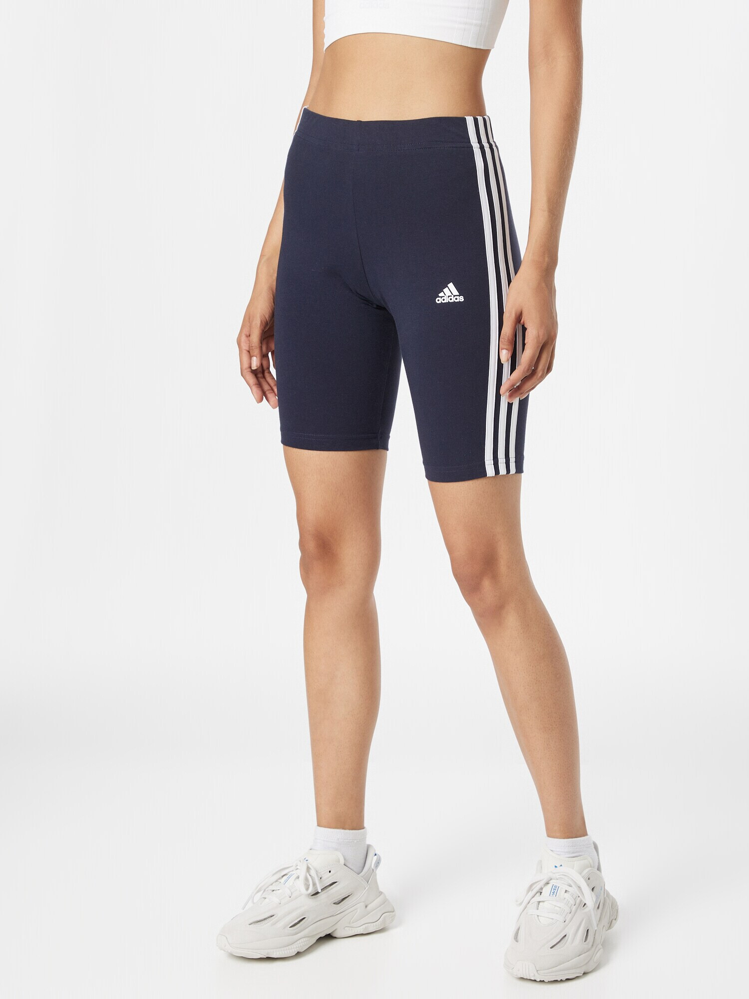 ADIDAS PERFORMANCE Športne hlače temno modra / bela - Pepit.si