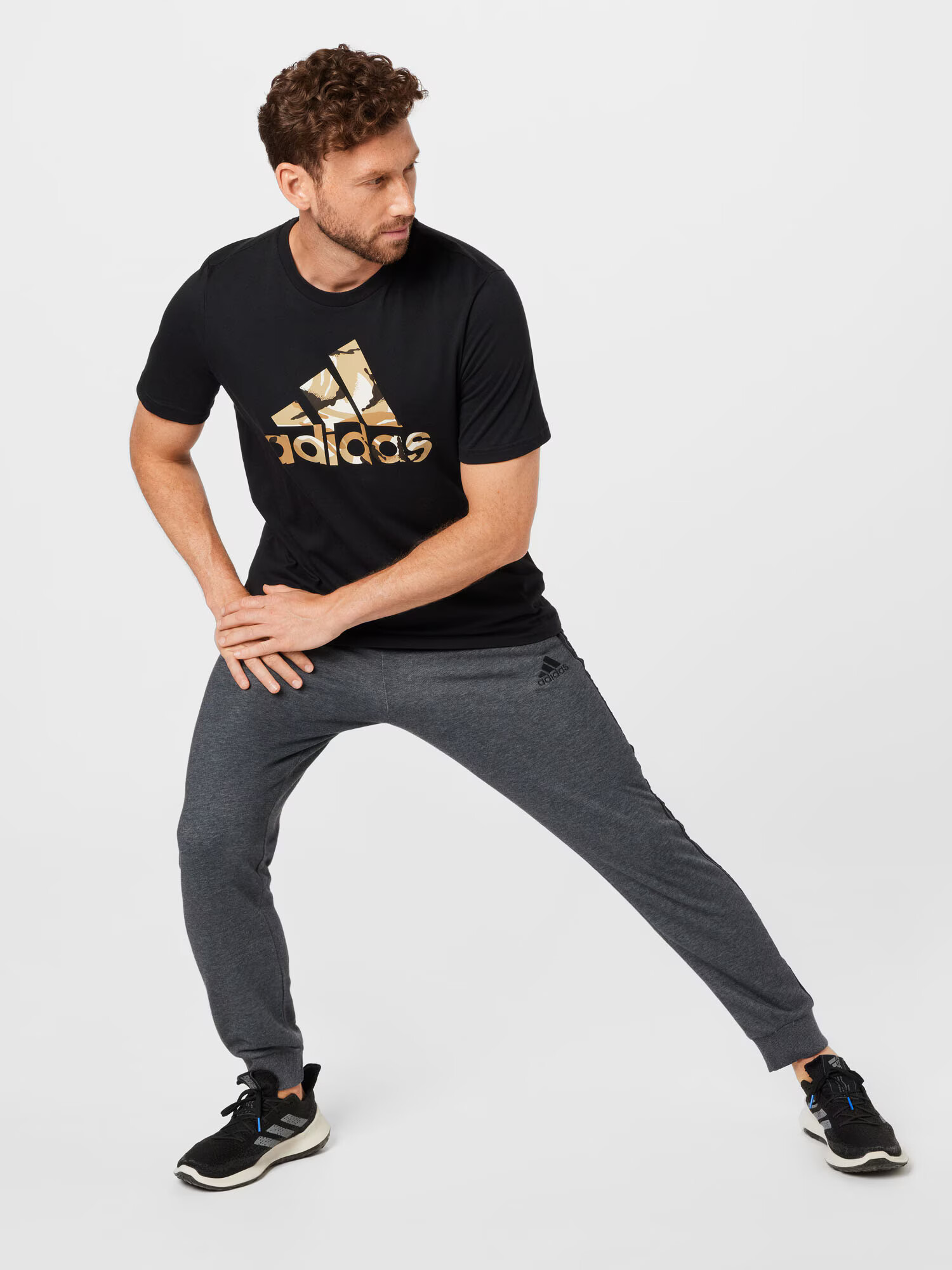 ADIDAS SPORTSWEAR Športne hlače temno siva / črna - Pepit.si