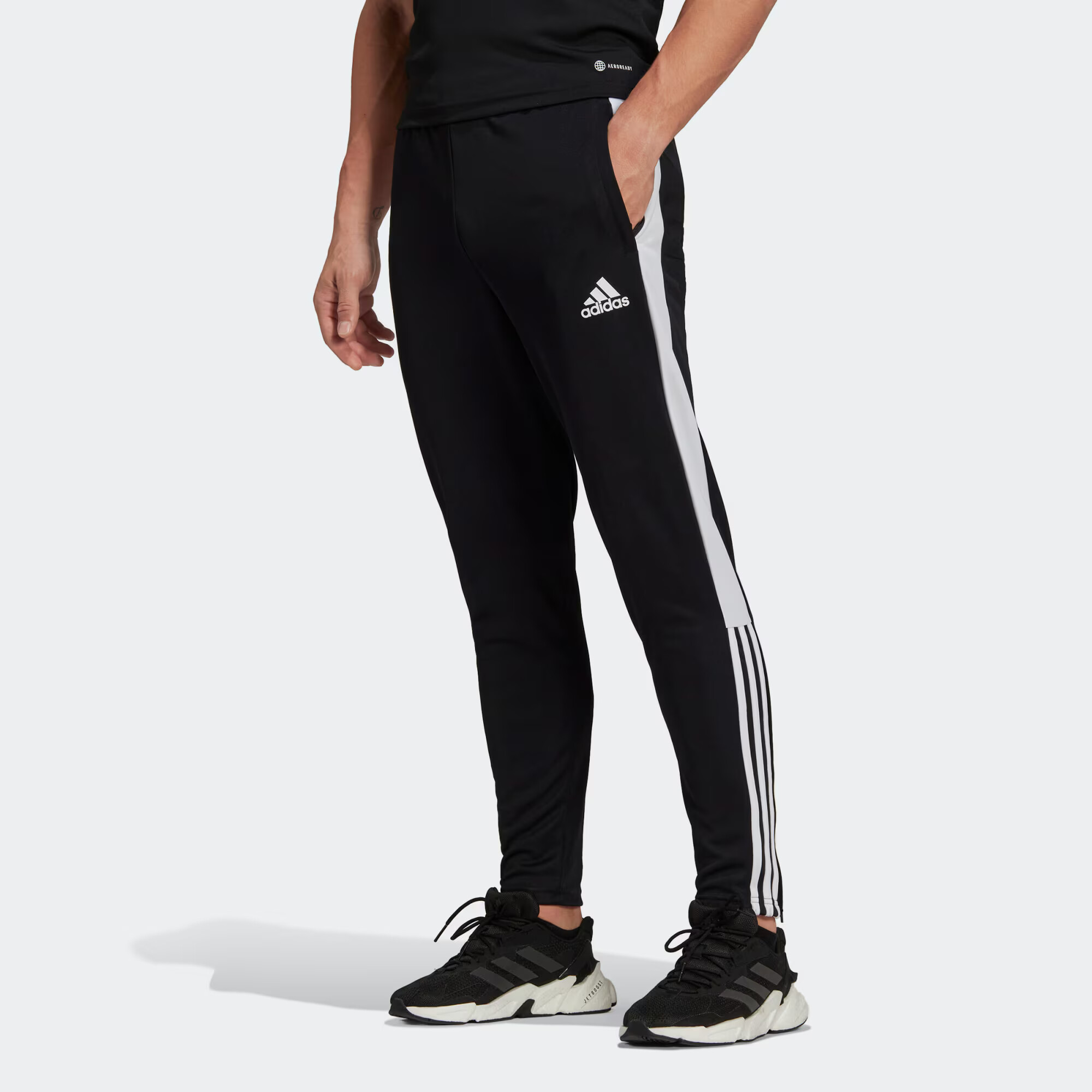 ADIDAS SPORTSWEAR Športne hlače črna / bela - Pepit.si